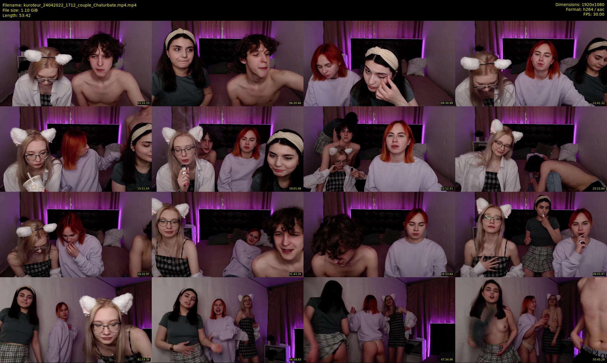kuroteur — 54 minute Chaturbate couple cam show recording, 1080p, Apr 24, 2022