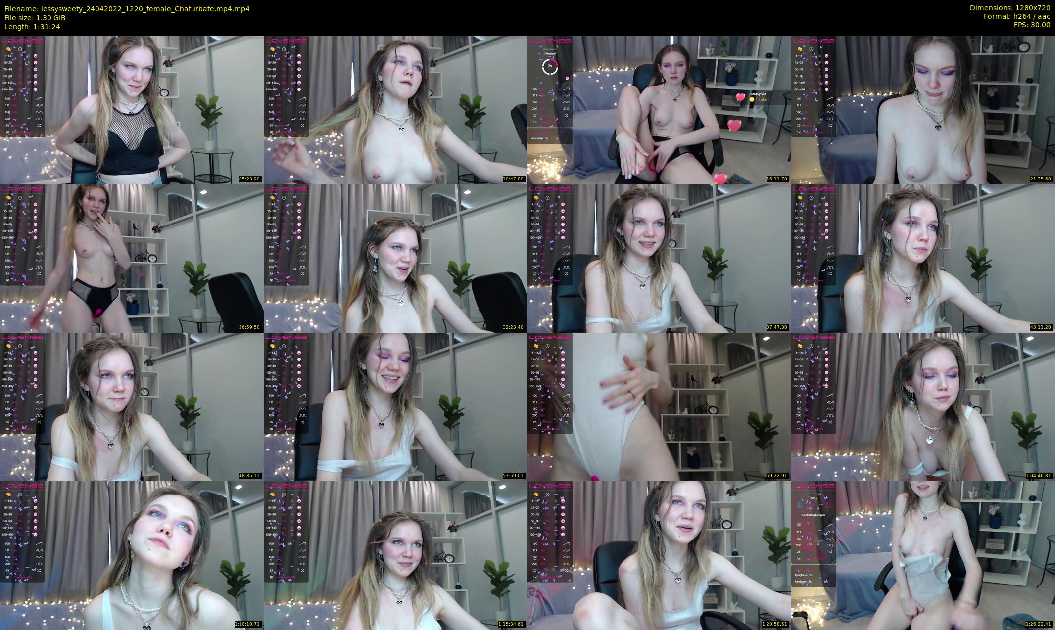 lessysweety — 92 minute Chaturbate female cam show recording, 720p, Apr 24, 2022
