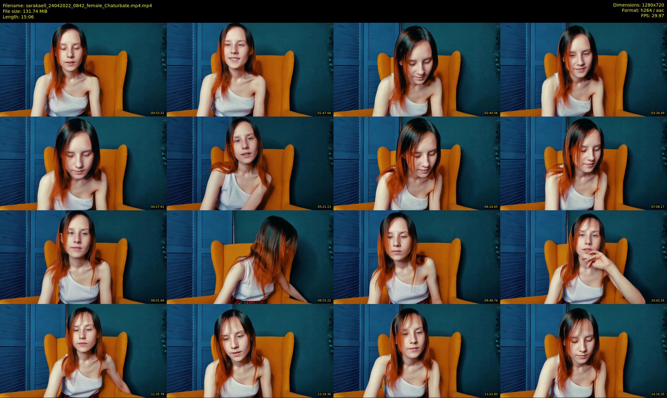 sarakaell — 16 minute Chaturbate female cam show recording, 720p, Apr 24, 2022
