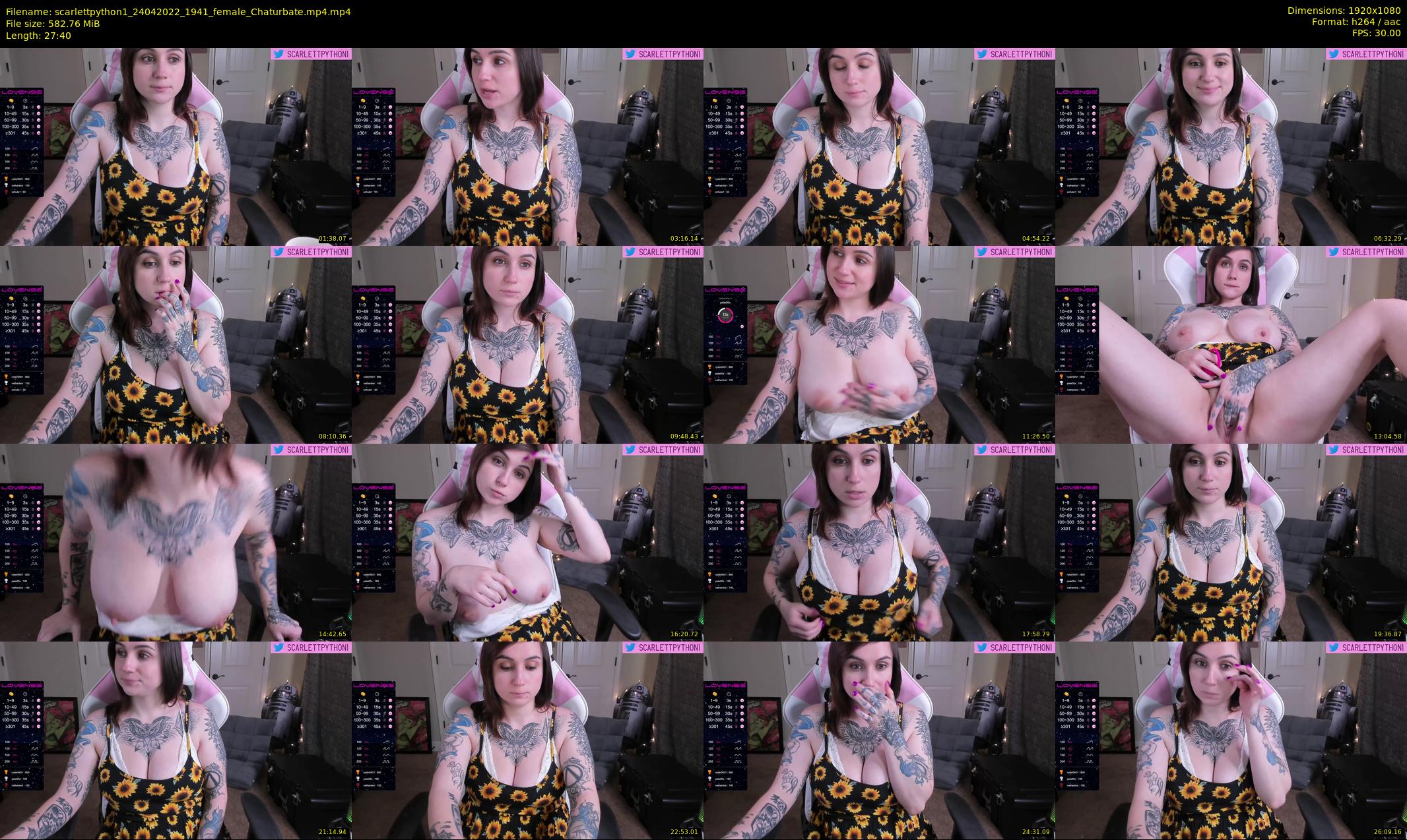 scarlettpython1 — 28 minute Chaturbate female cam show recording, 1080p, Apr 24, 2022