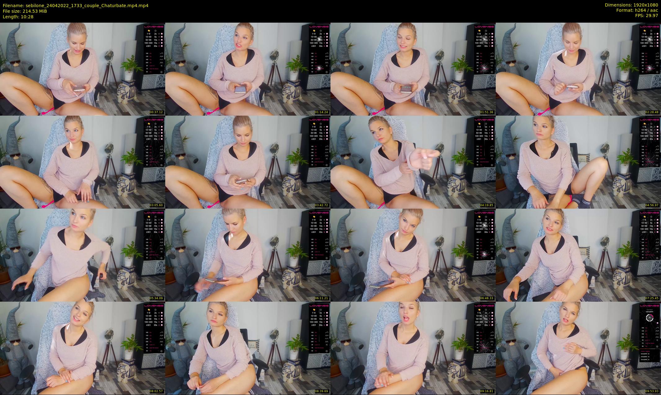 sebilone — 11 minute Chaturbate couple cam show recording, 1080p, Apr 24, 2022