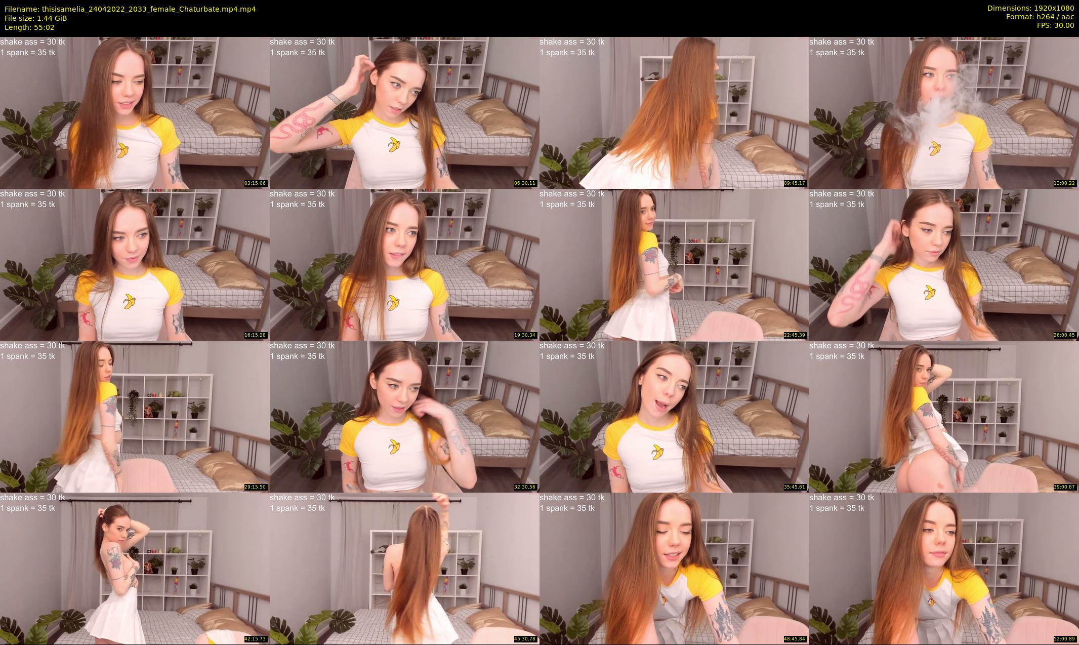thisisamelia — 56 minute Chaturbate female cam show recording, 1080p, Apr 24, 2022