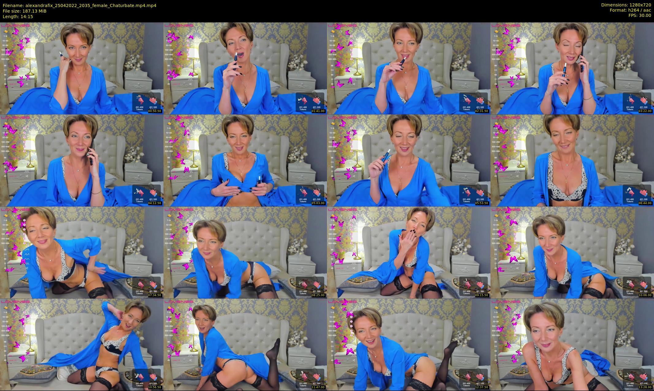 alexandrafix — 15 minute Chaturbate female cam show recording, 720p, Apr 25, 2022
