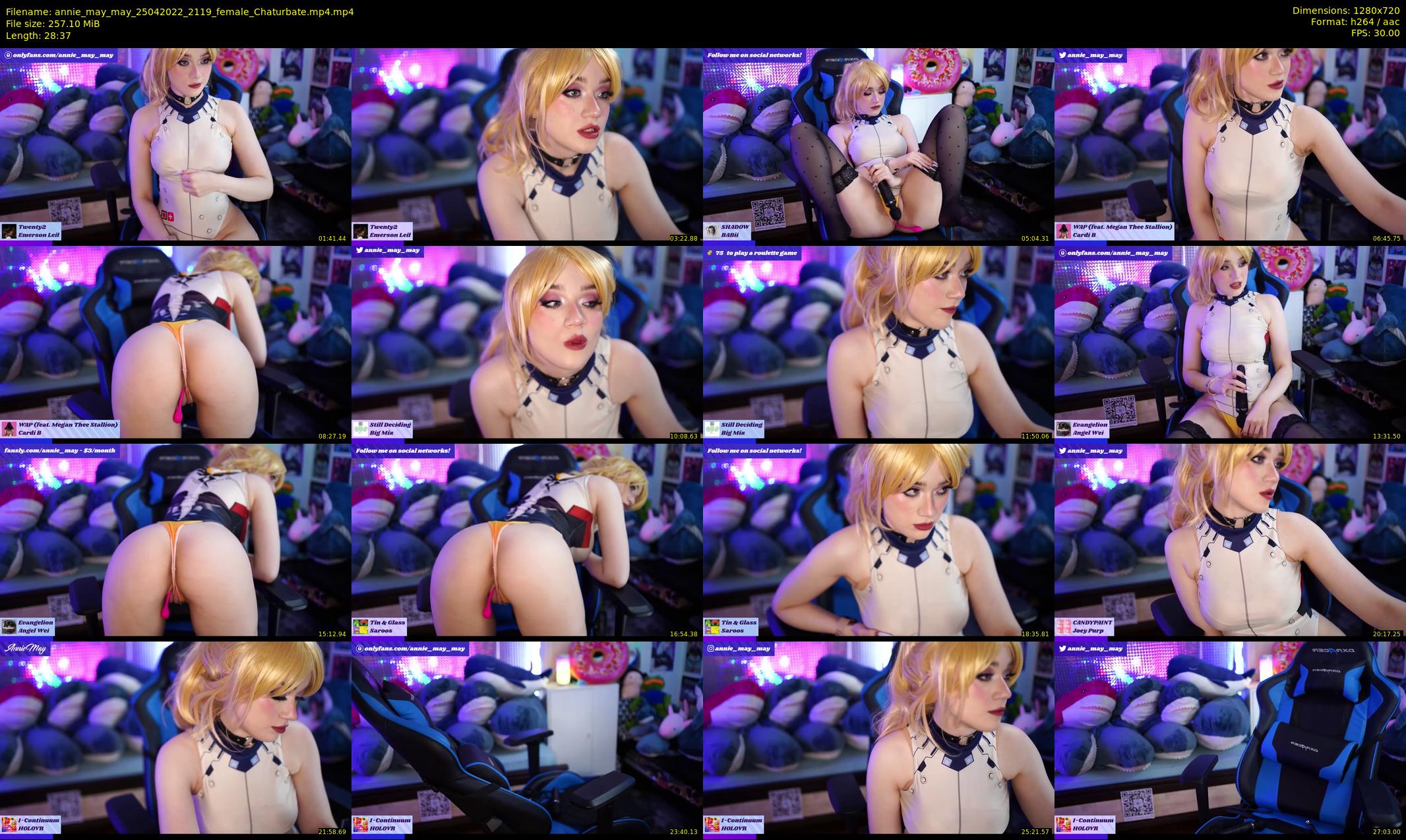 annie_may_may — 29 minute Chaturbate female cam show recording, 720p, Apr 25, 2022