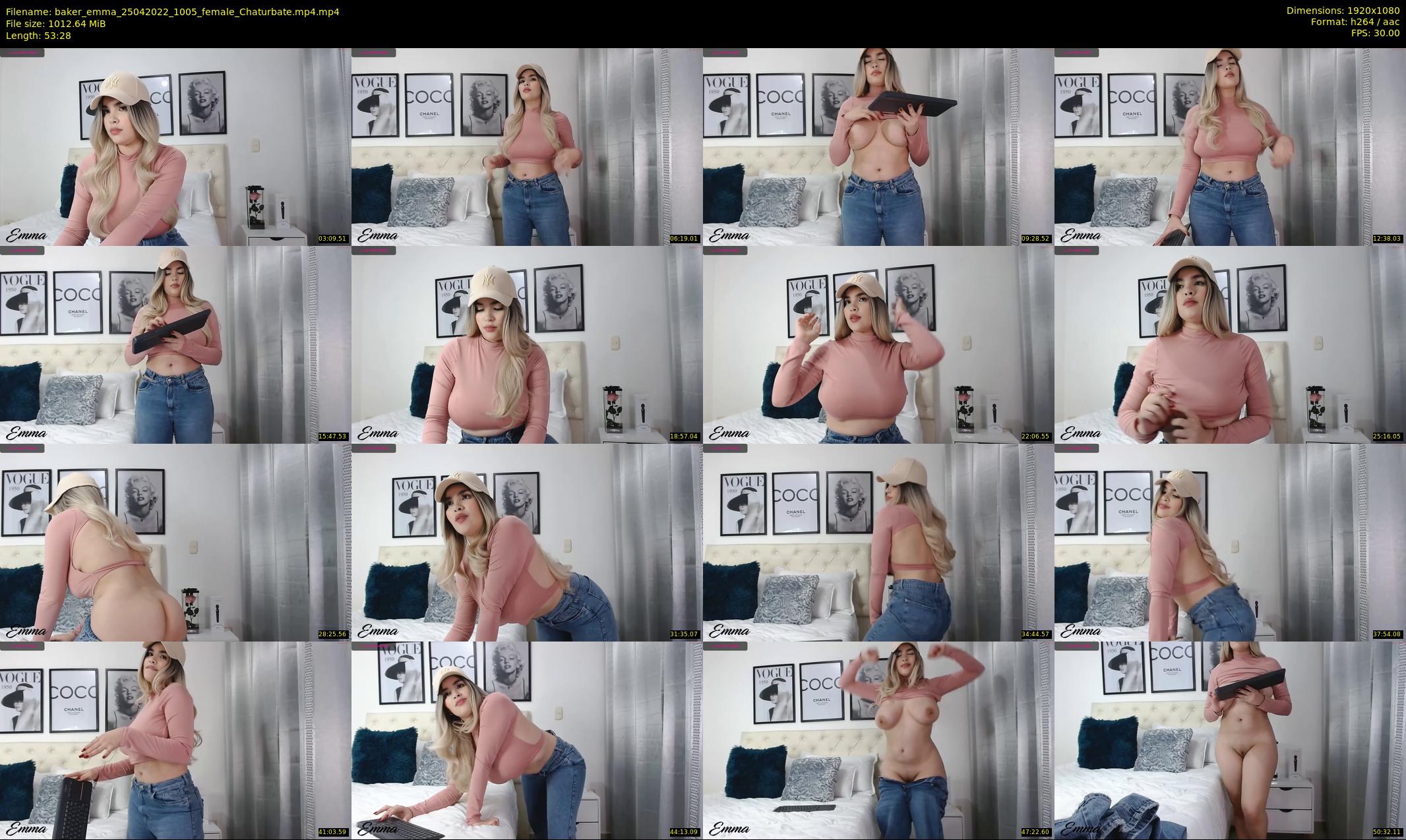 baker_emma — 54 minute Chaturbate female cam show recording, 1080p, Apr 25, 2022