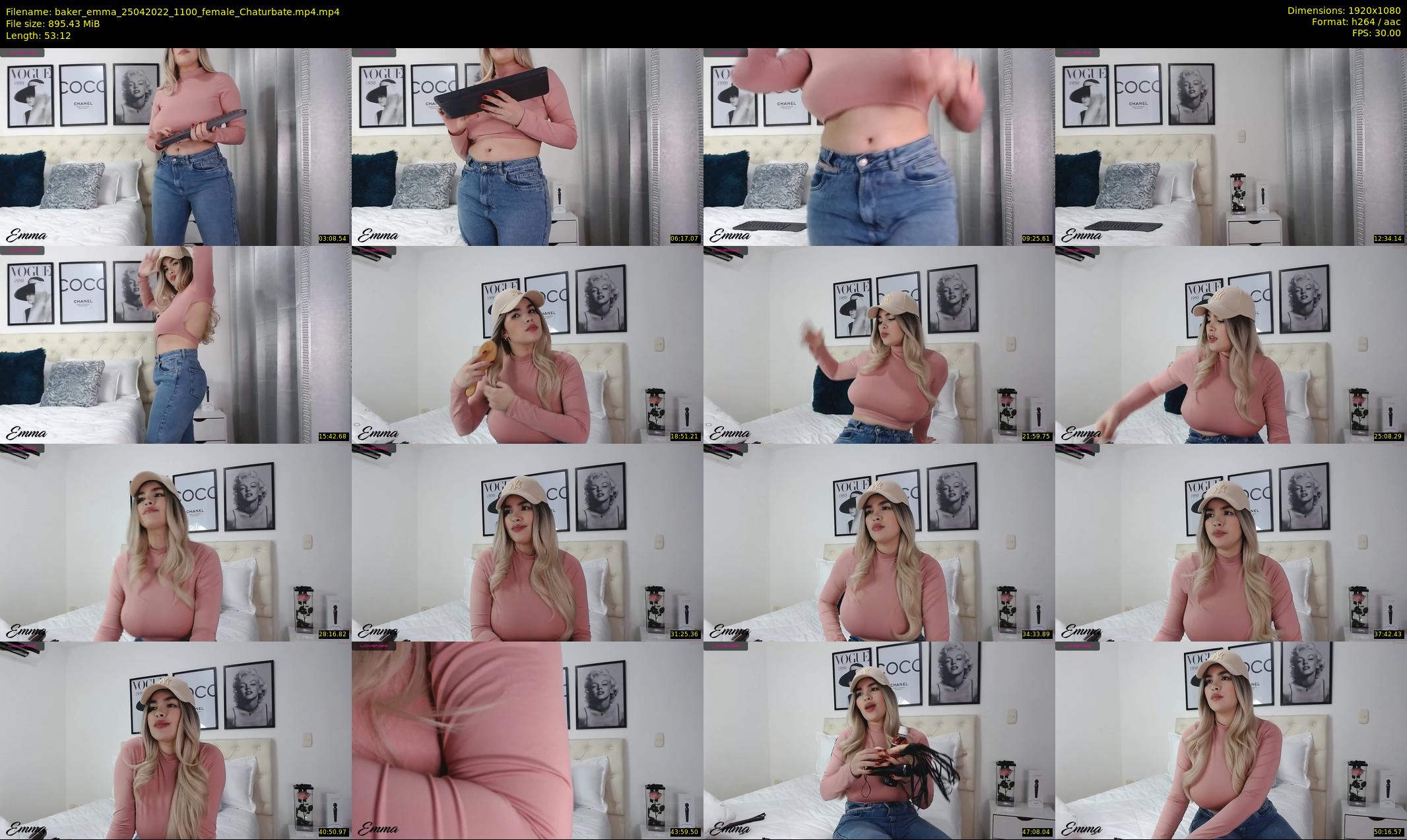 baker_emma — 54 minute Chaturbate female cam show recording, 1080p, Apr 25, 2022