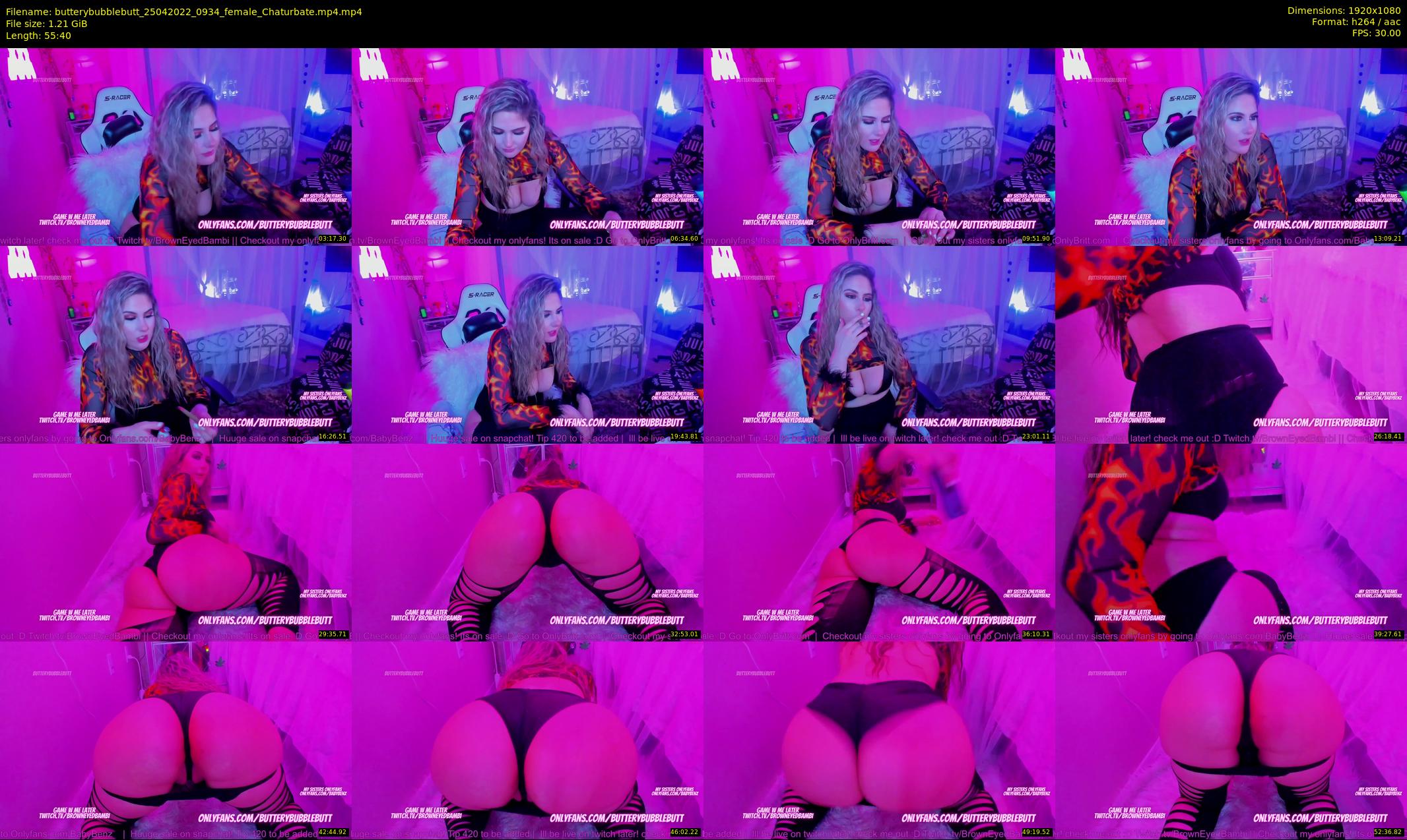 butterybubblebutt — 56 minute Chaturbate couple cam show recording, 1080p, Apr 25, 2022