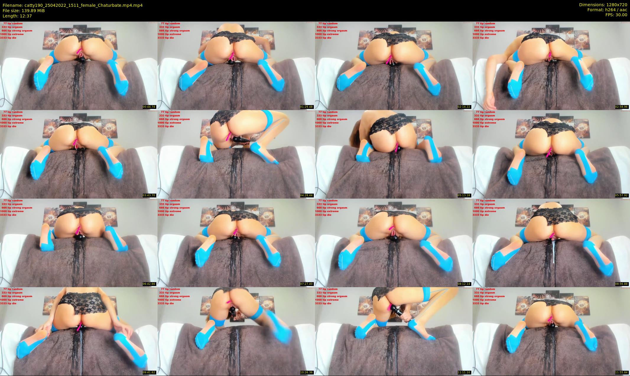 catty190 — 13 minute Chaturbate female cam show recording, 720p, Apr 25, 2022