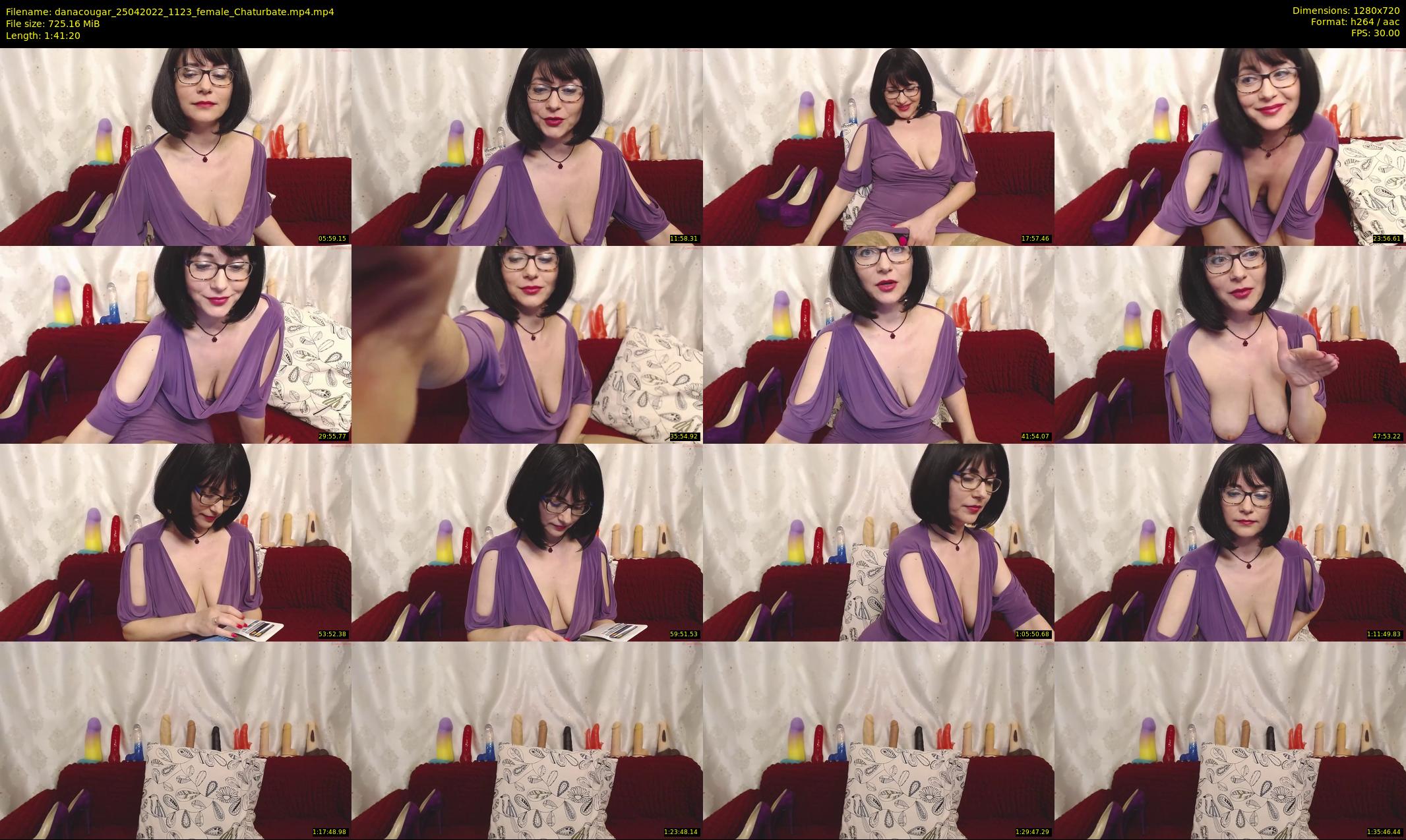 danacougar — 102 minute Chaturbate female cam show recording, 720p, Apr 25, 2022