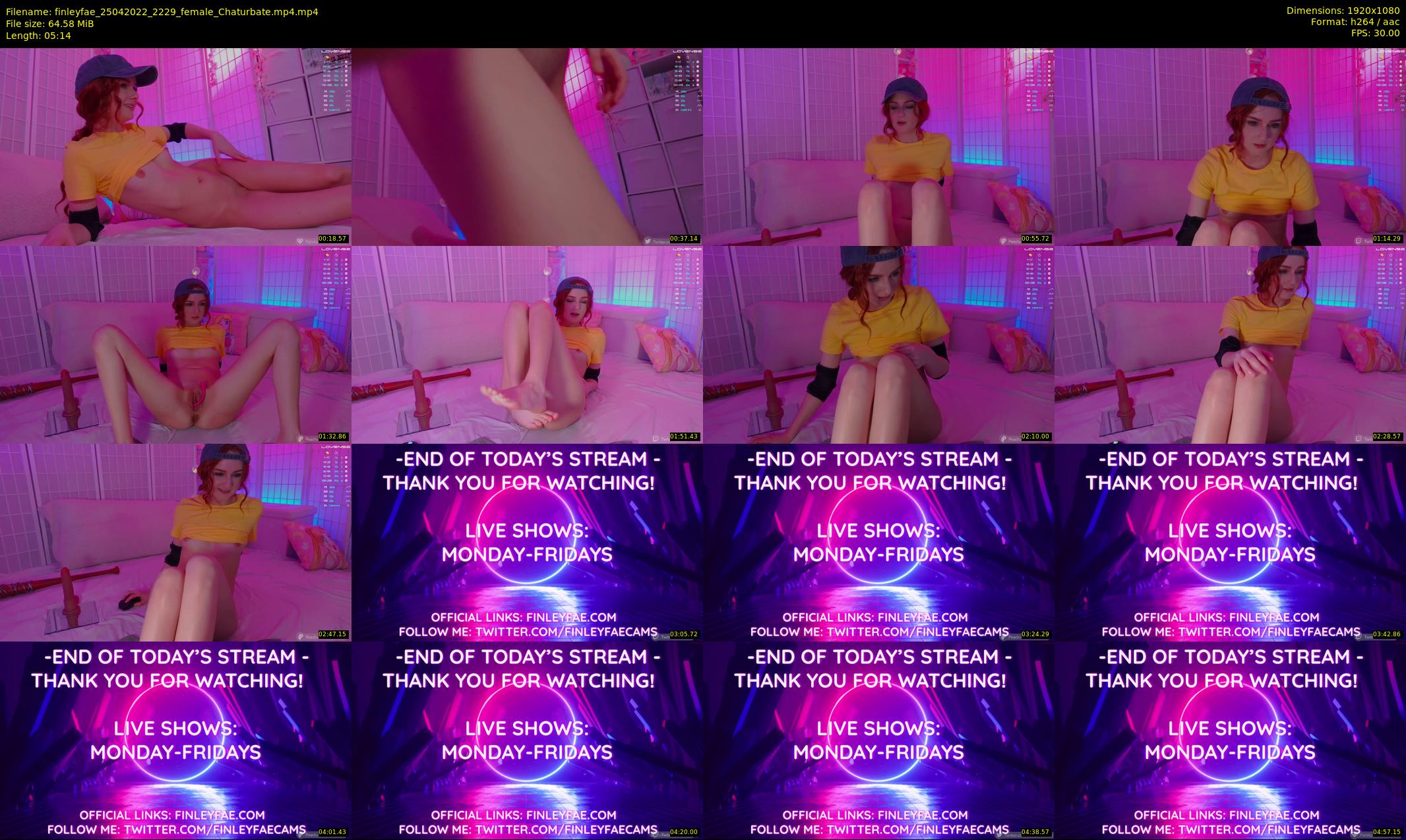 finleyfae — 6 minute Chaturbate female cam show recording, 1080p, Apr 25, 2022
