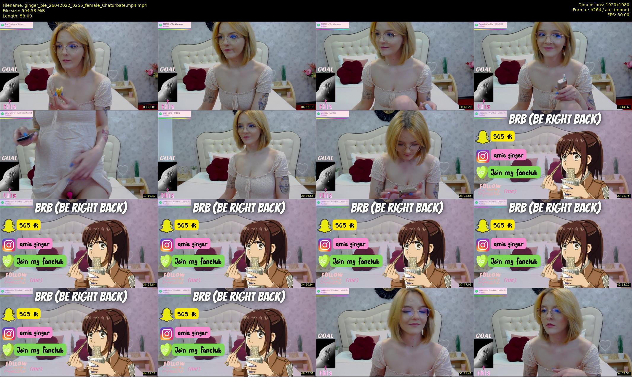 ginger_pie — 59 minute Chaturbate female cam show recording, 1080p, Apr 26, 2022