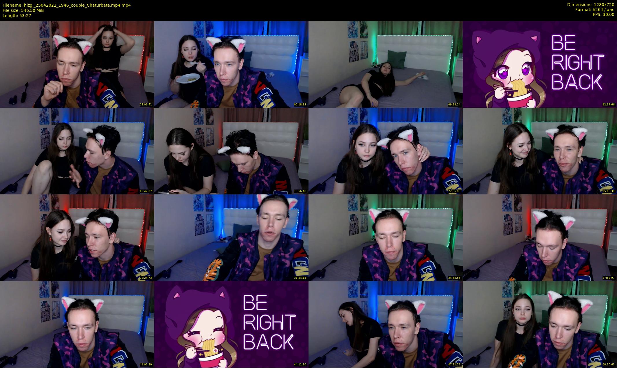 hizgi — 54 minute Chaturbate couple cam show recording, 720p, Apr 25, 2022