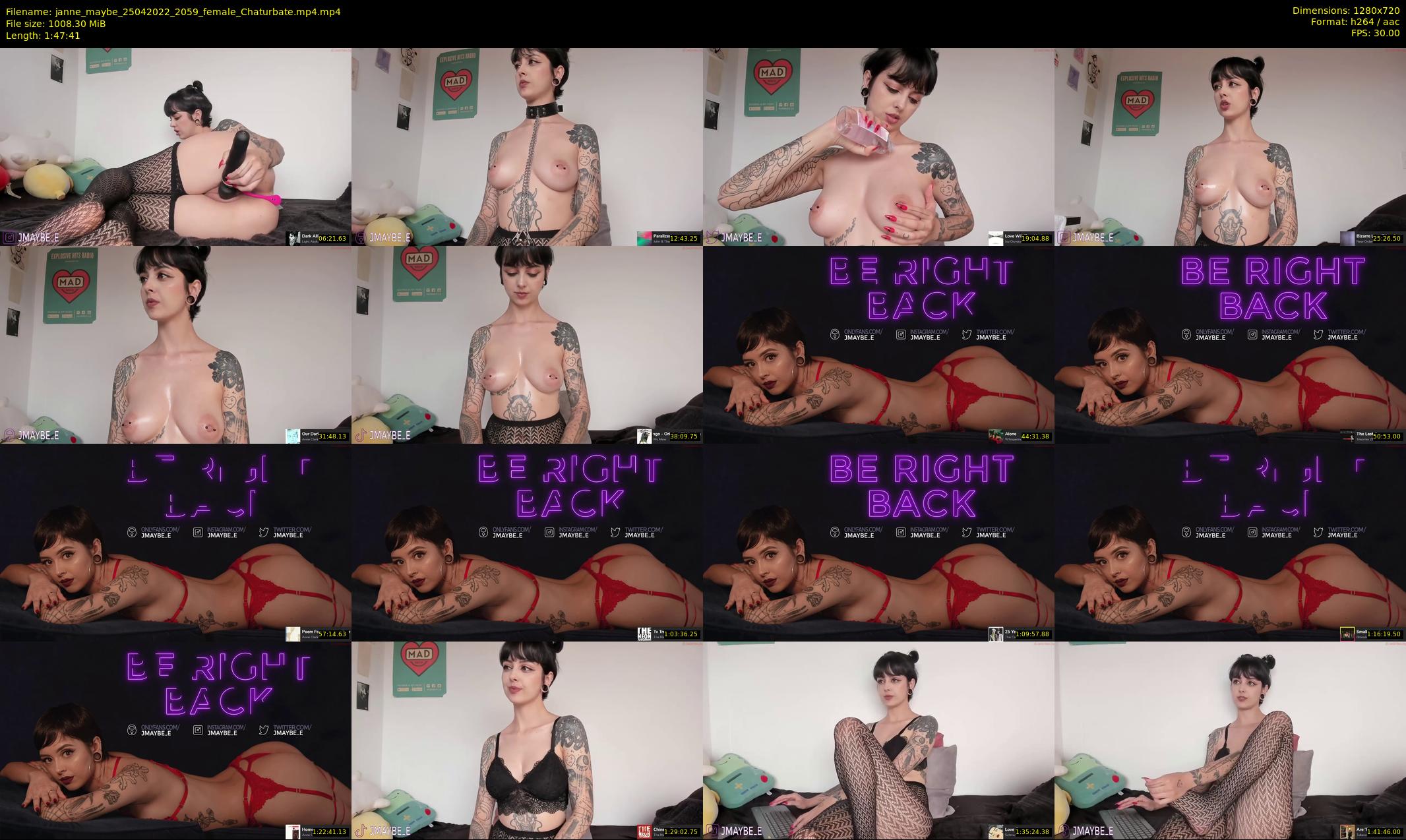 janne_maybe — 108 minute Chaturbate female cam show recording, 720p, Apr 25, 2022