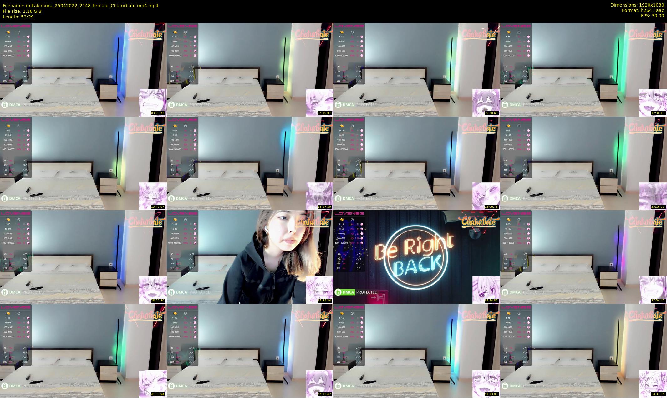 mikakimura — 54 minute Chaturbate female cam show recording, 1080p, Apr 25, 2022