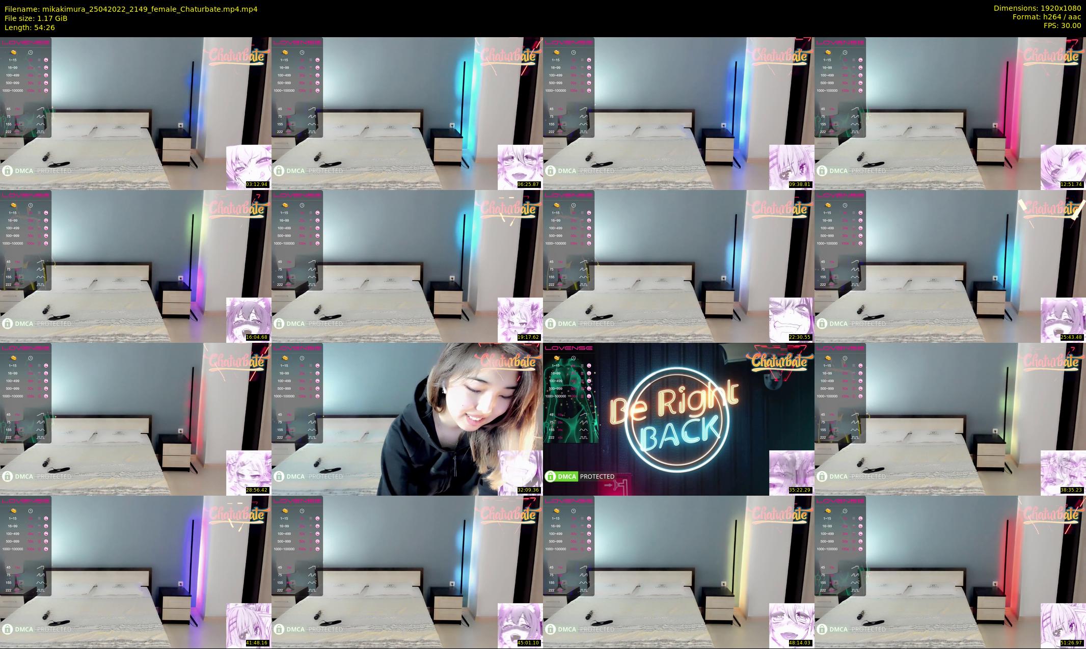 mikakimura — 55 minute Chaturbate female cam show recording, 1080p, Apr 25, 2022