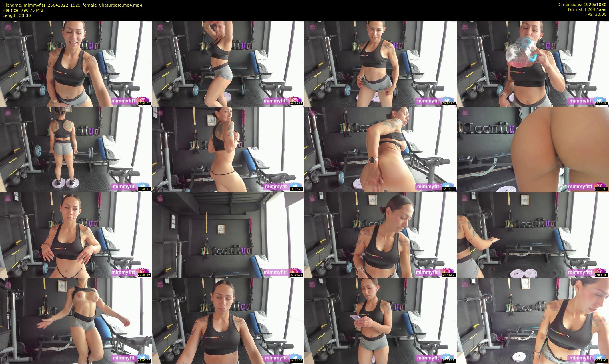 mimmyfit1 — 54 minute Chaturbate female cam show recording, 1080p, Apr 25, 2022