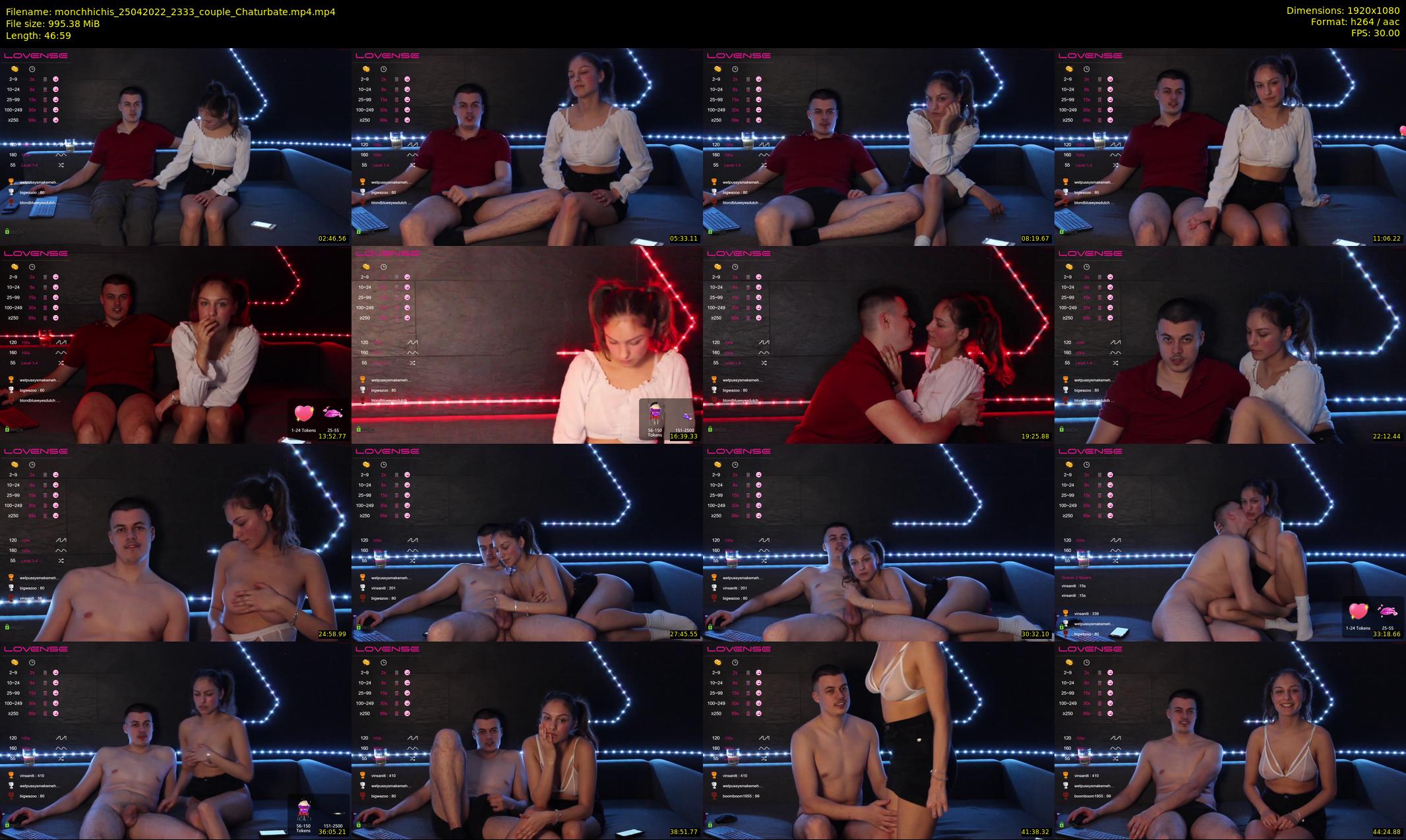 monchhichis — 47 minute Chaturbate couple cam show recording, 1080p, Apr 25, 2022