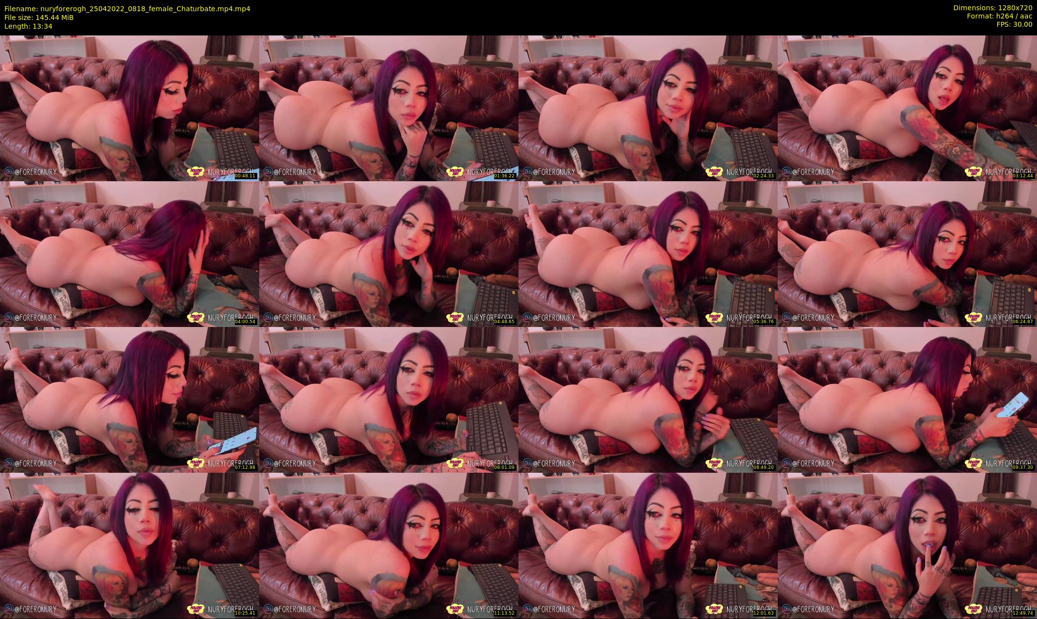 nuryforerogh — 14 minute Chaturbate female cam show recording, 720p, Apr 25, 2022
