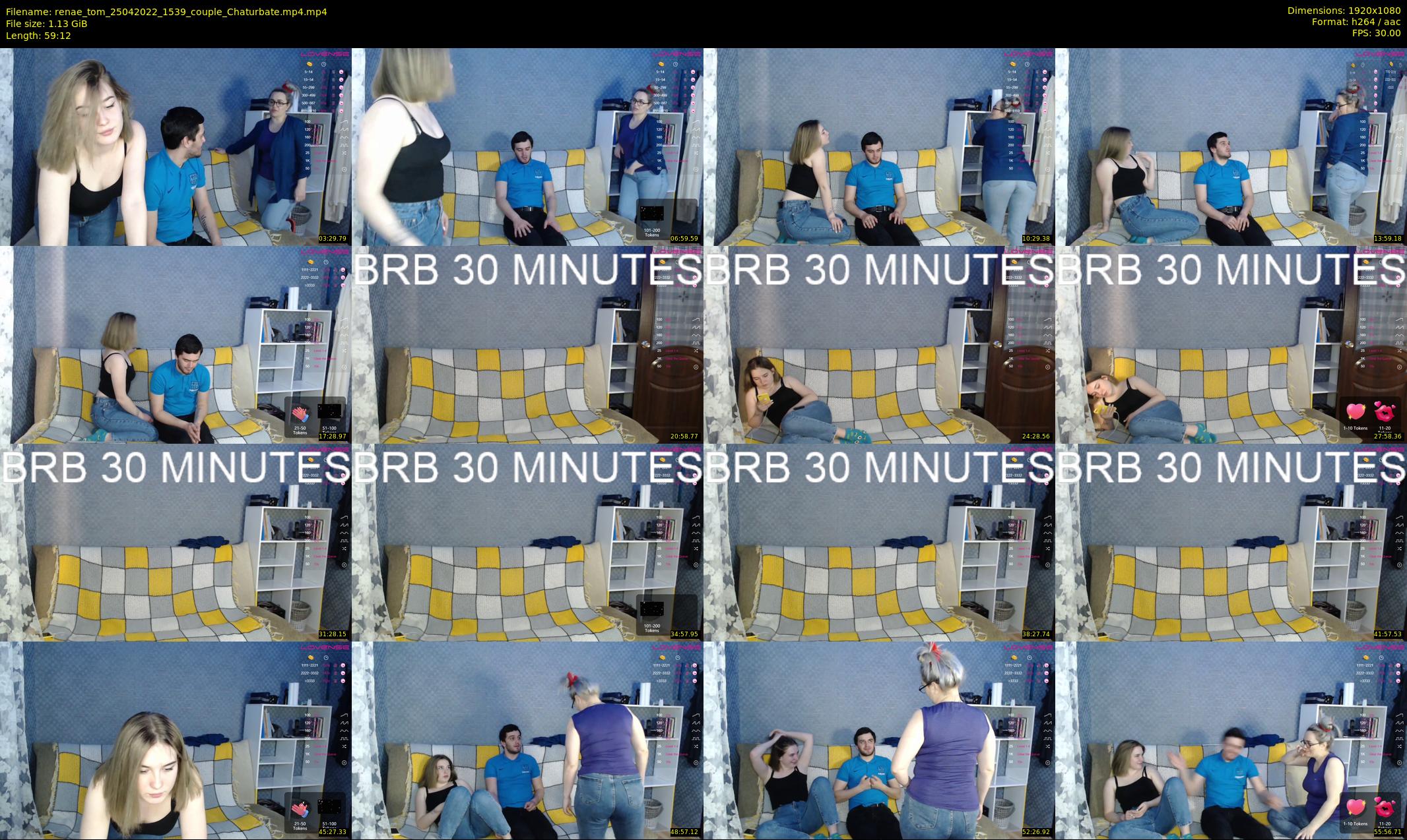 renae_tom — 60 minute Chaturbate couple cam show recording, 1080p, Apr 25, 2022