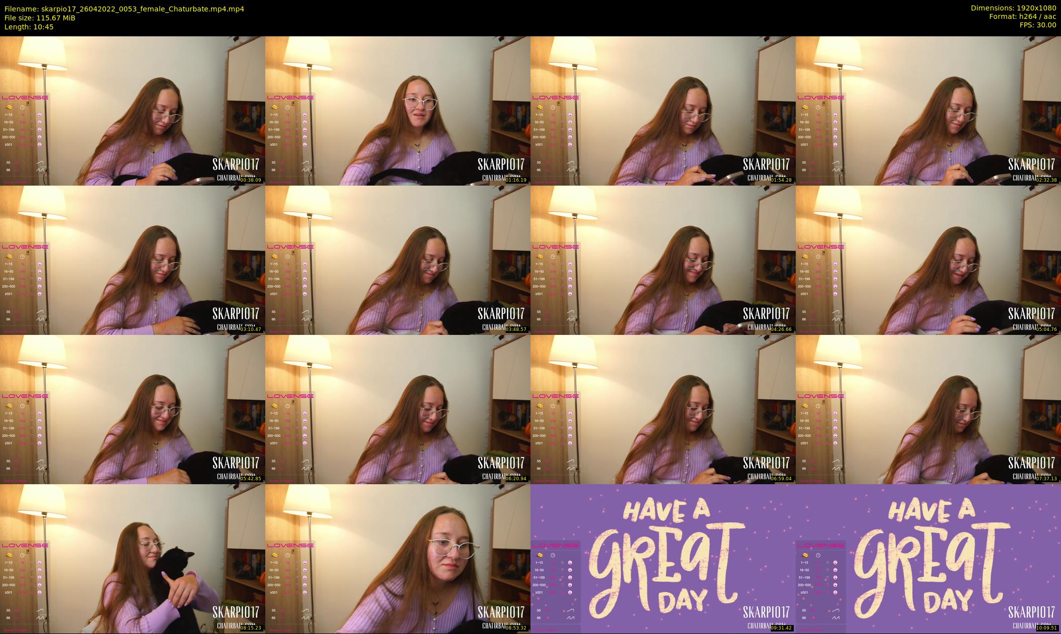 skarpio17 — 11 minute Chaturbate female cam show recording, 1080p, Apr 26, 2022