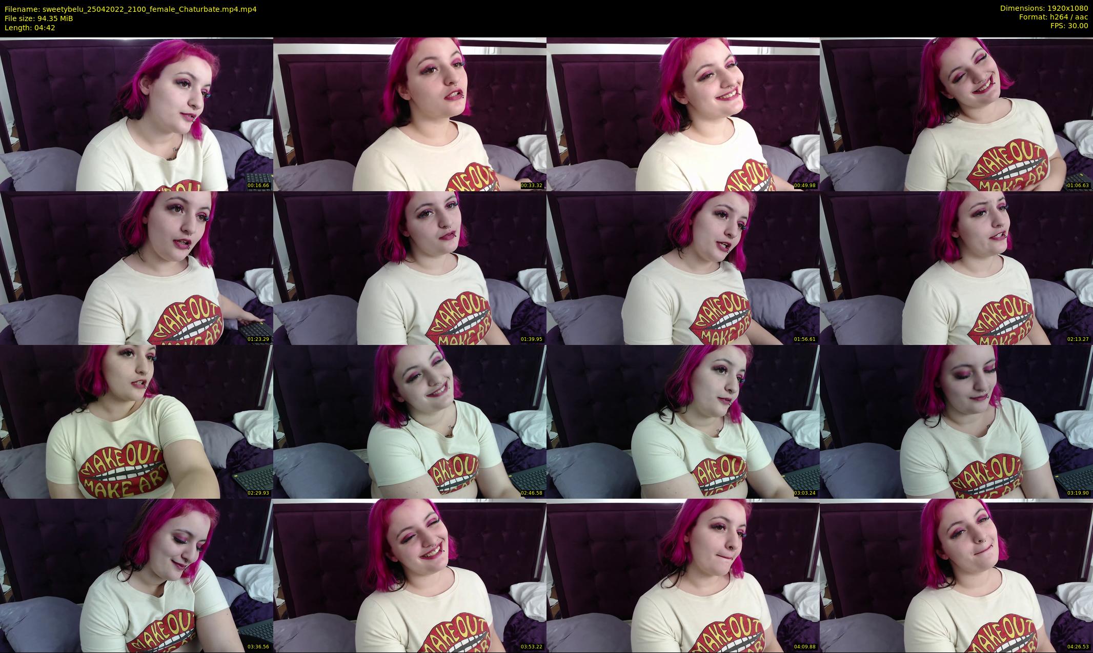 sweetybelu — 5 minute Chaturbate female cam show recording, 1080p, Apr 25, 2022