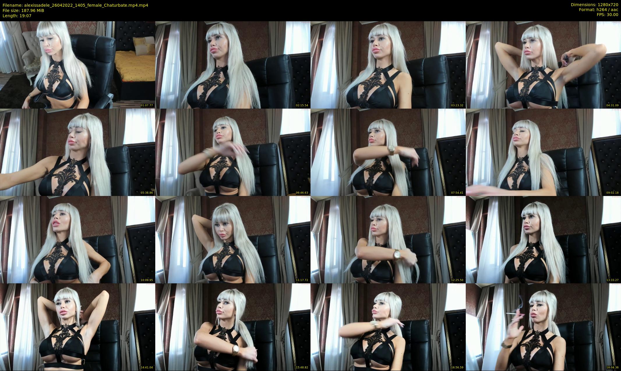 alexissadele — 20 minute Chaturbate female cam show recording, 720p, Apr 26, 2022