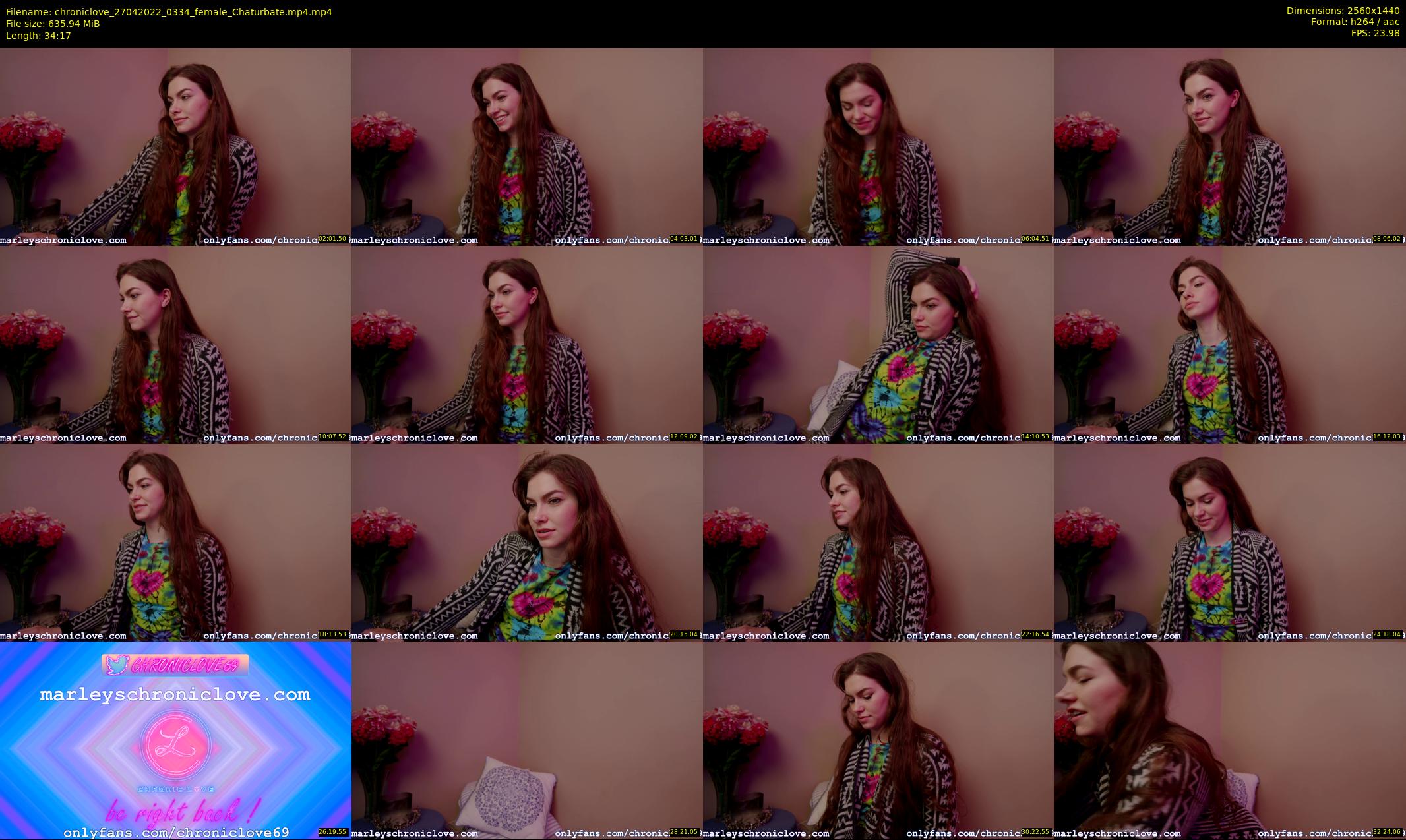 chroniclove — 35 minute Chaturbate female cam show recording, 1080p, Apr 27, 2022