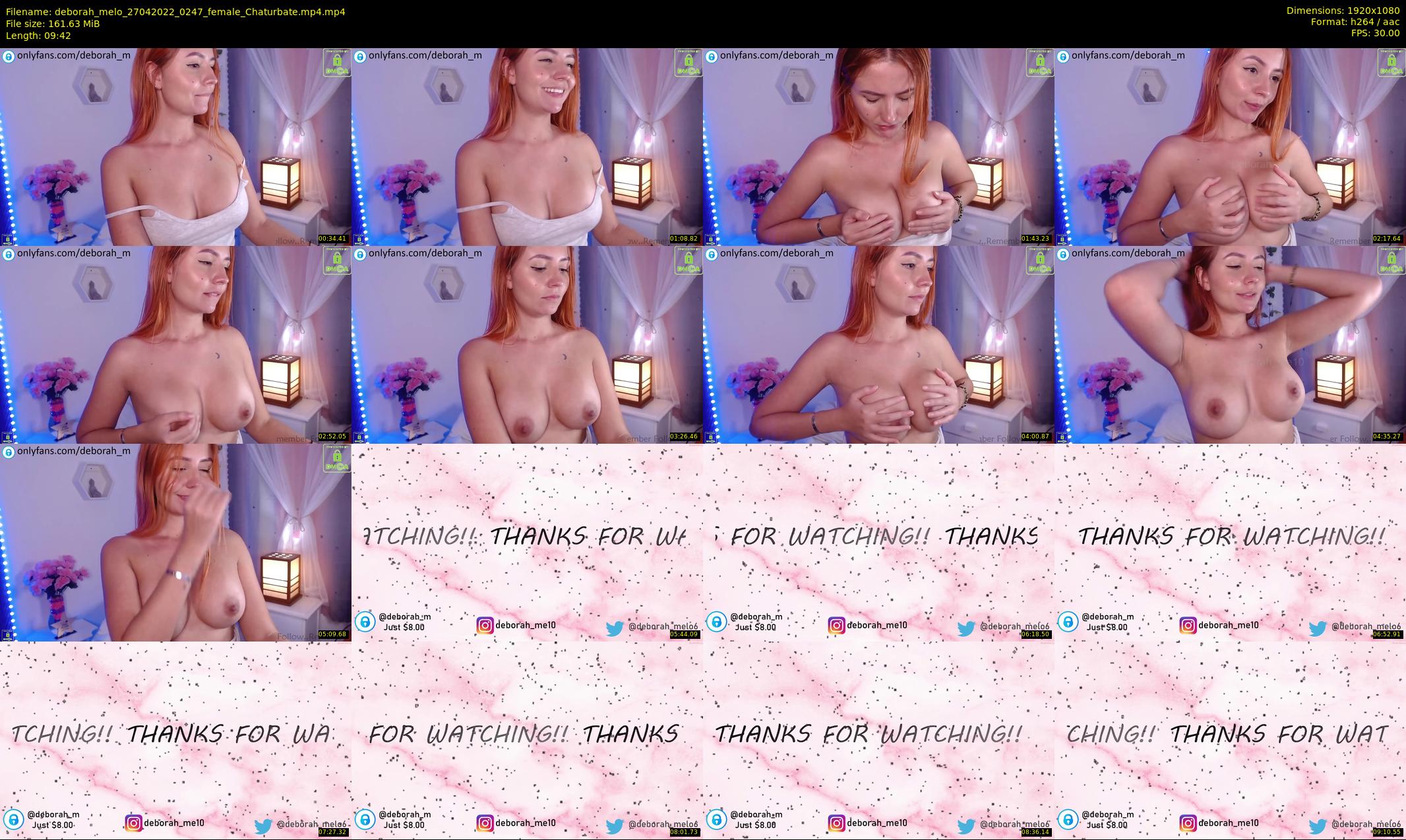 deborah_melo — 10 minute Chaturbate female cam show recording, 1080p, Apr 27, 2022