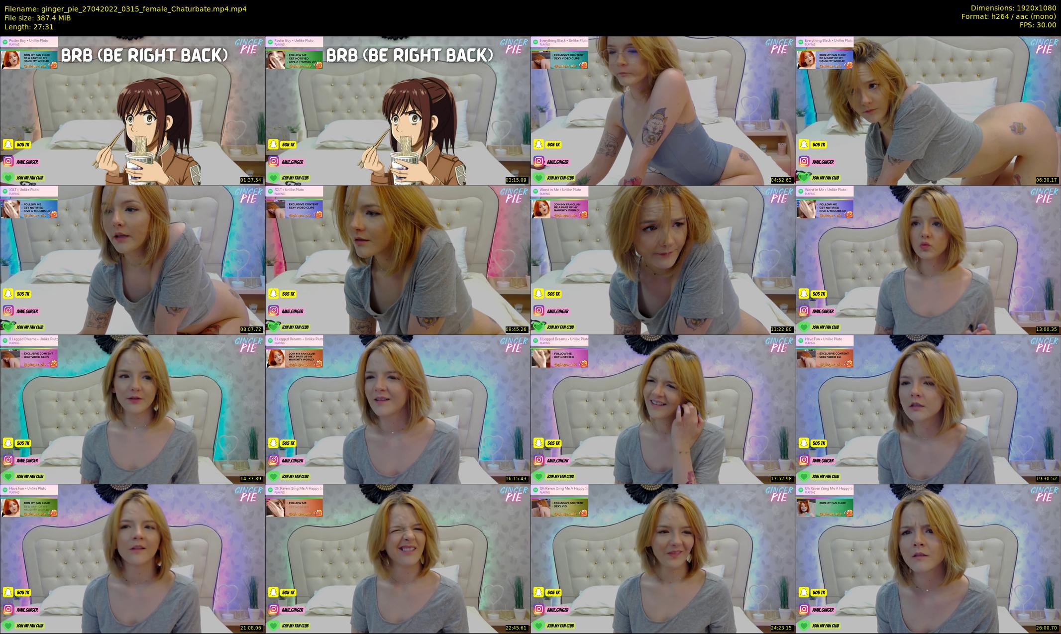 ginger_pie — 28 minute Chaturbate female cam show recording, 1080p, Apr 27, 2022