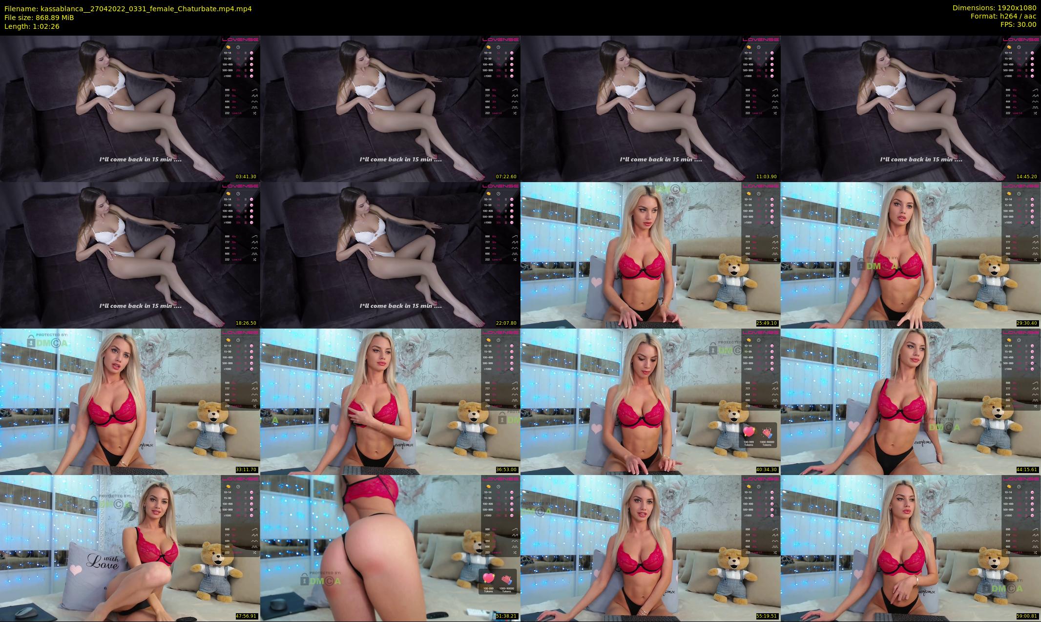 kassablanca_ — 63 minute Chaturbate female cam show recording, 1080p, Apr 27, 2022