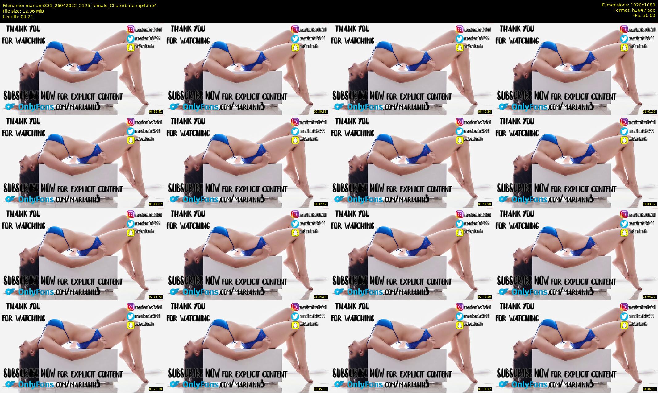 marianh331 — 5 minute Chaturbate female cam show recording, 1080p, Apr 26, 2022