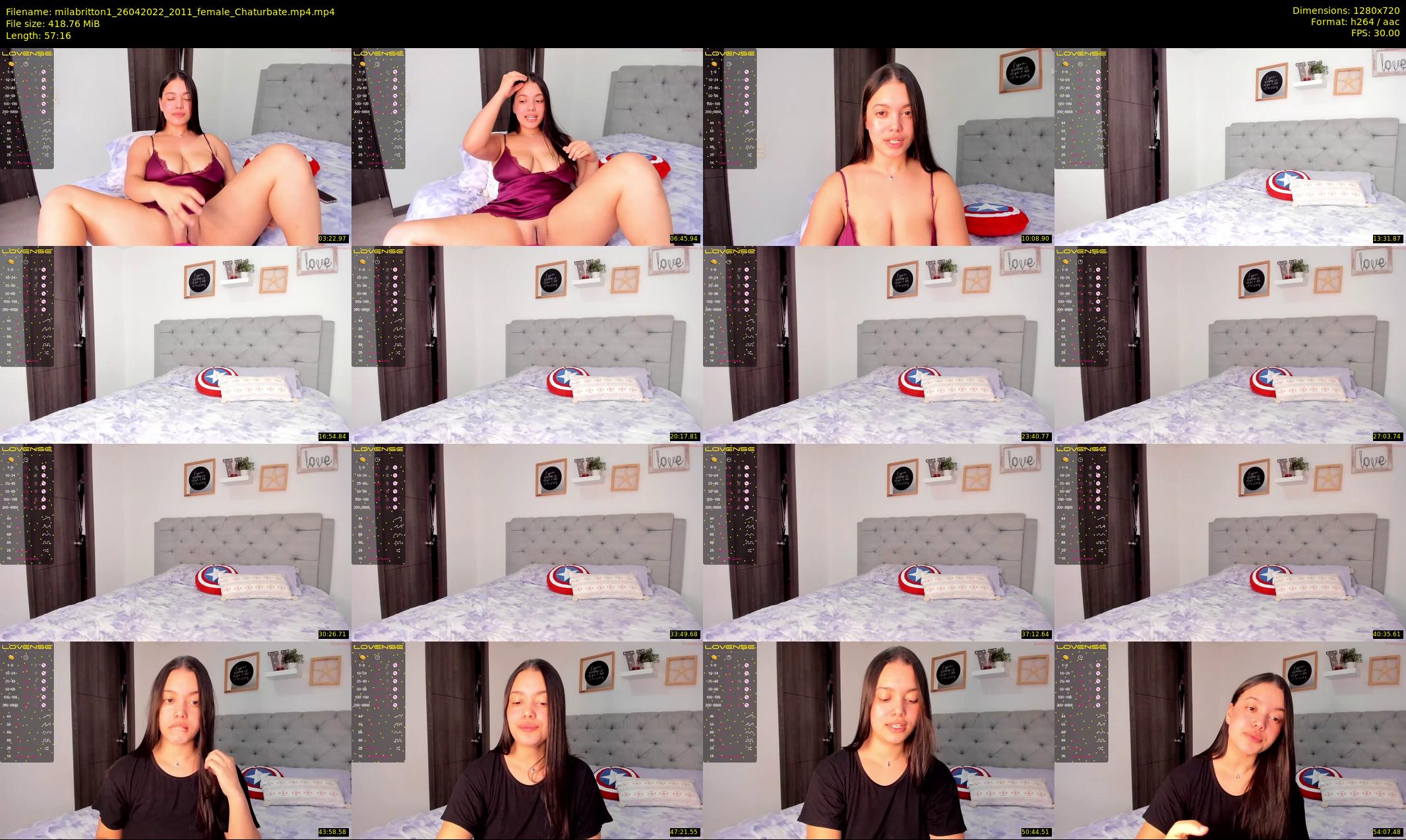 milabritton1 — 58 minute Chaturbate female cam show recording, 720p, Apr 26, 2022
