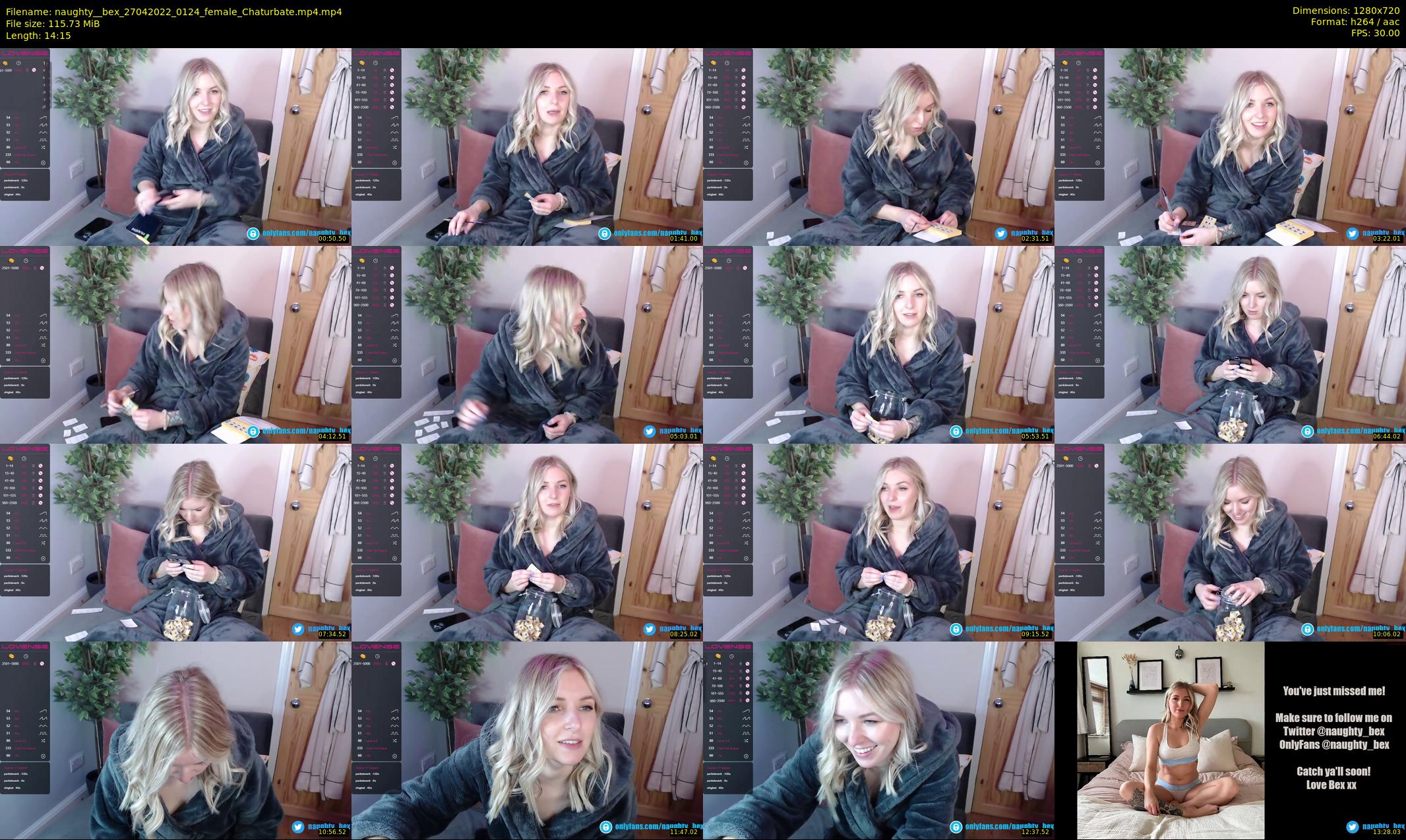 naughty__bex — 15 minute Chaturbate female cam show recording, 720p, Apr 27, 2022