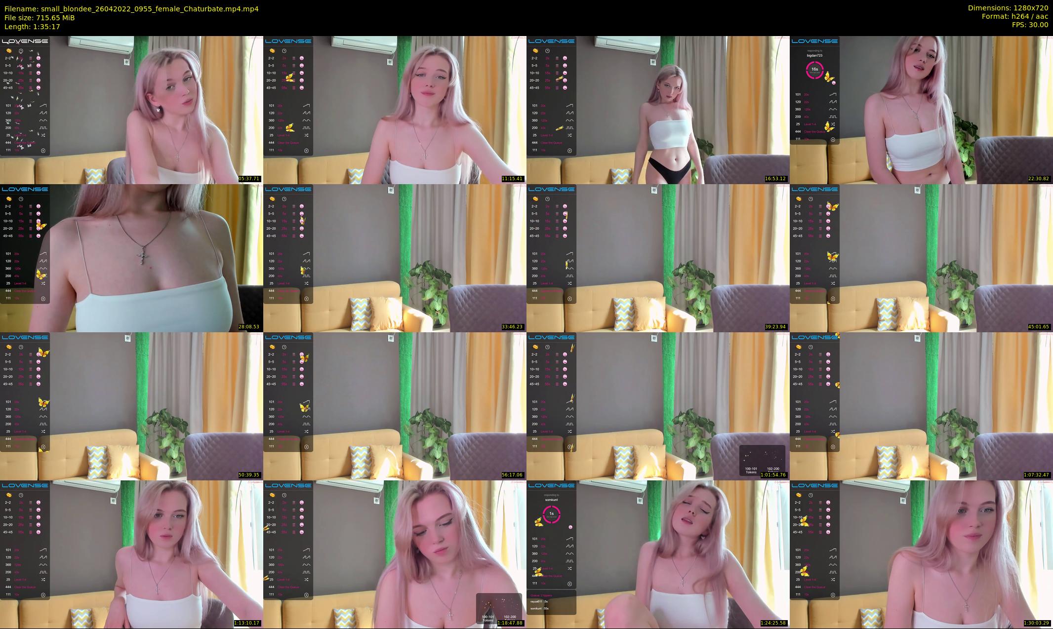 small_blondee — 96 minute Chaturbate female cam show recording, 720p, Apr 26, 2022