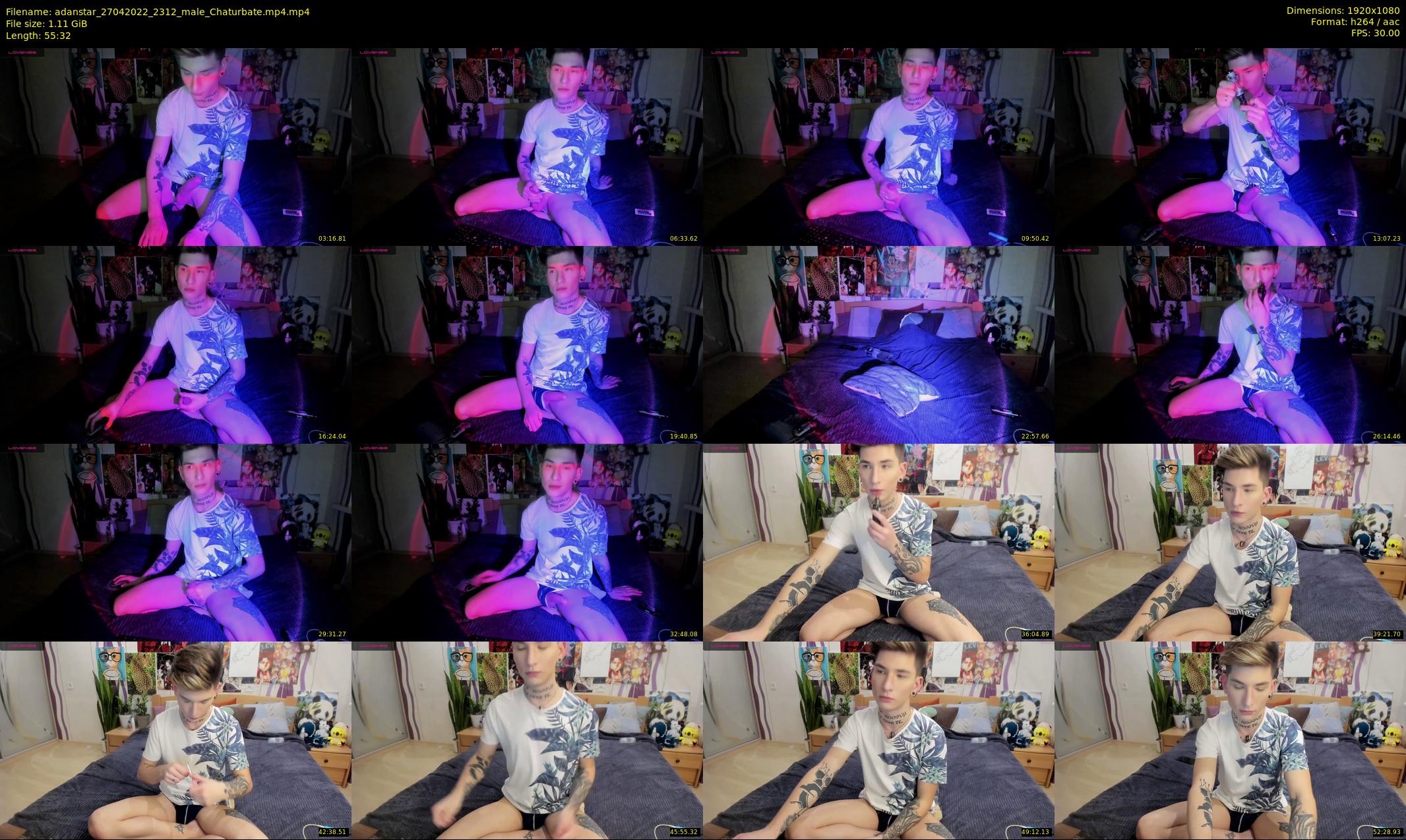 adanstar — 56 minute Chaturbate male cam show recording, 1080p, Apr 27, 2022