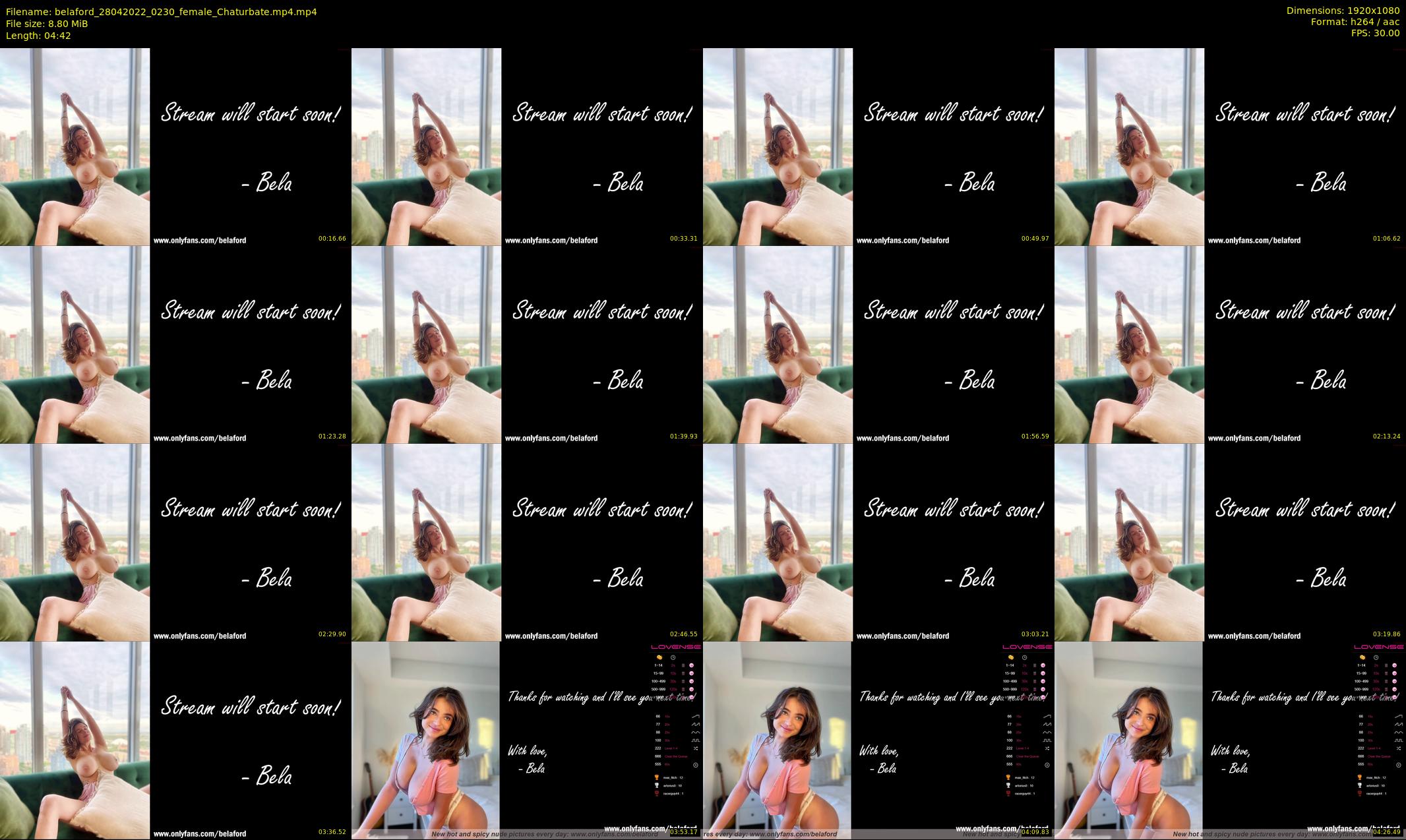 belaford — 5 minute Chaturbate female cam show recording, 1080p, Apr 28, 2022