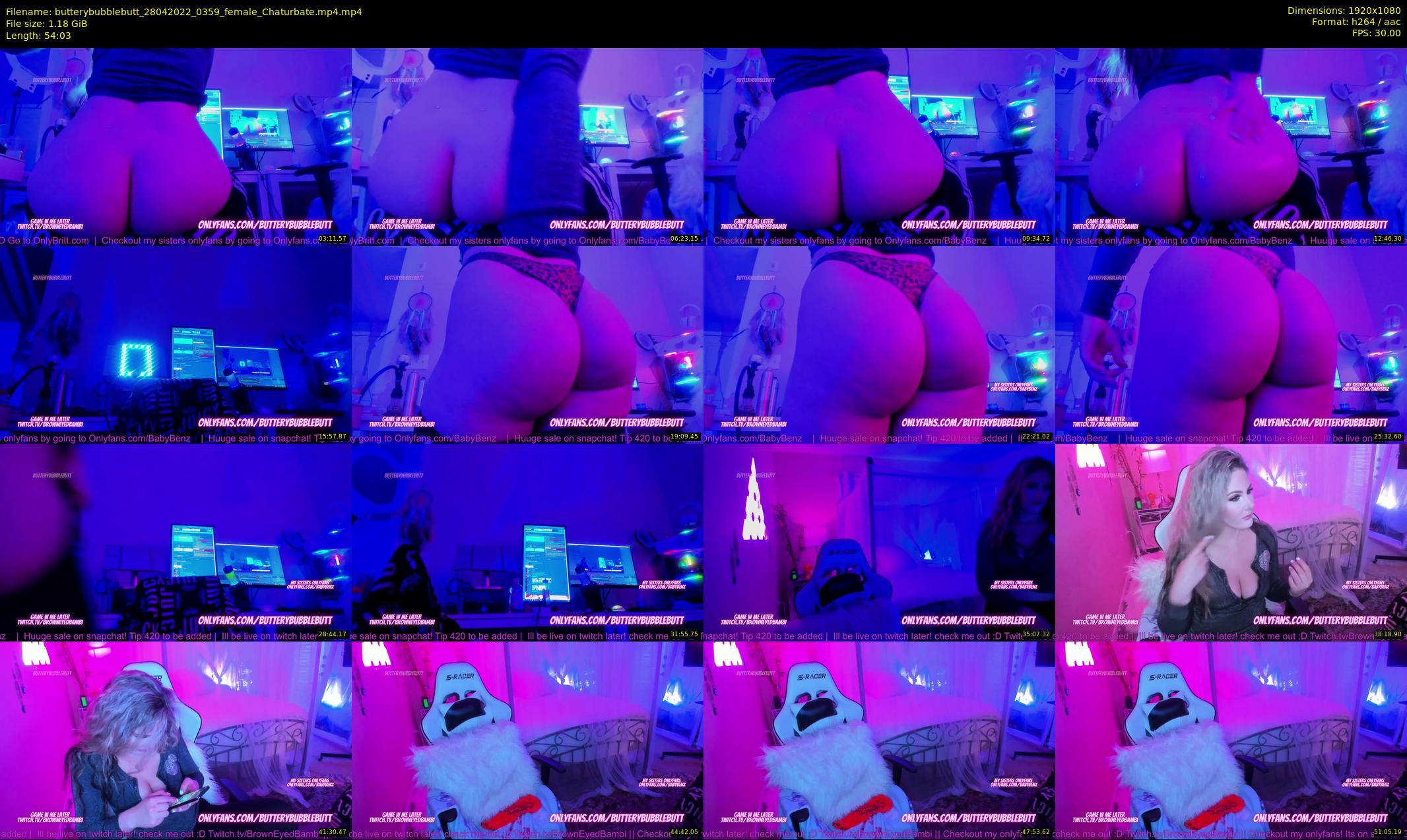 butterybubblebutt — 55 minute Chaturbate couple cam show recording, 1080p, Apr 28, 2022