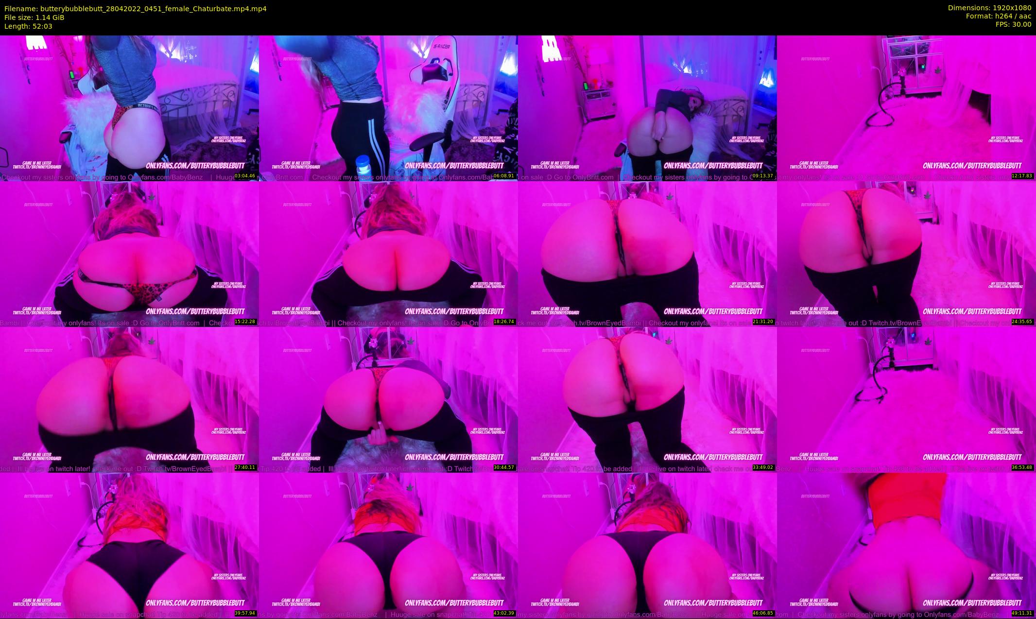 butterybubblebutt — 53 minute Chaturbate couple cam show recording, 1080p, Apr 28, 2022