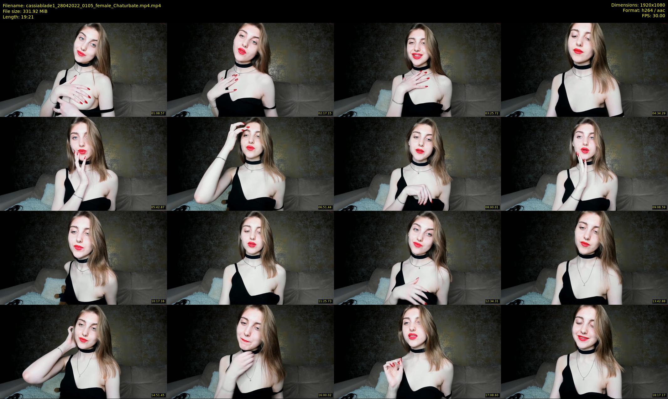 cassiablade1 — 20 minute Chaturbate female cam show recording, 1080p, Apr 28, 2022
