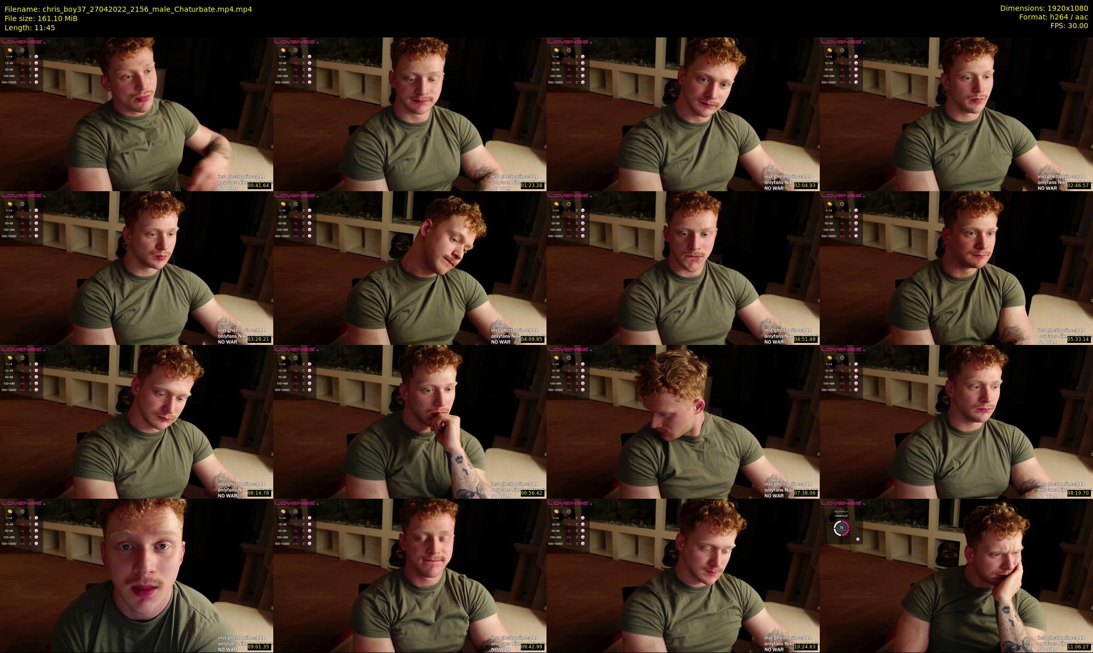 chris_boy37 — 12 minute Chaturbate male cam show recording, 1080p, Apr 27, 2022