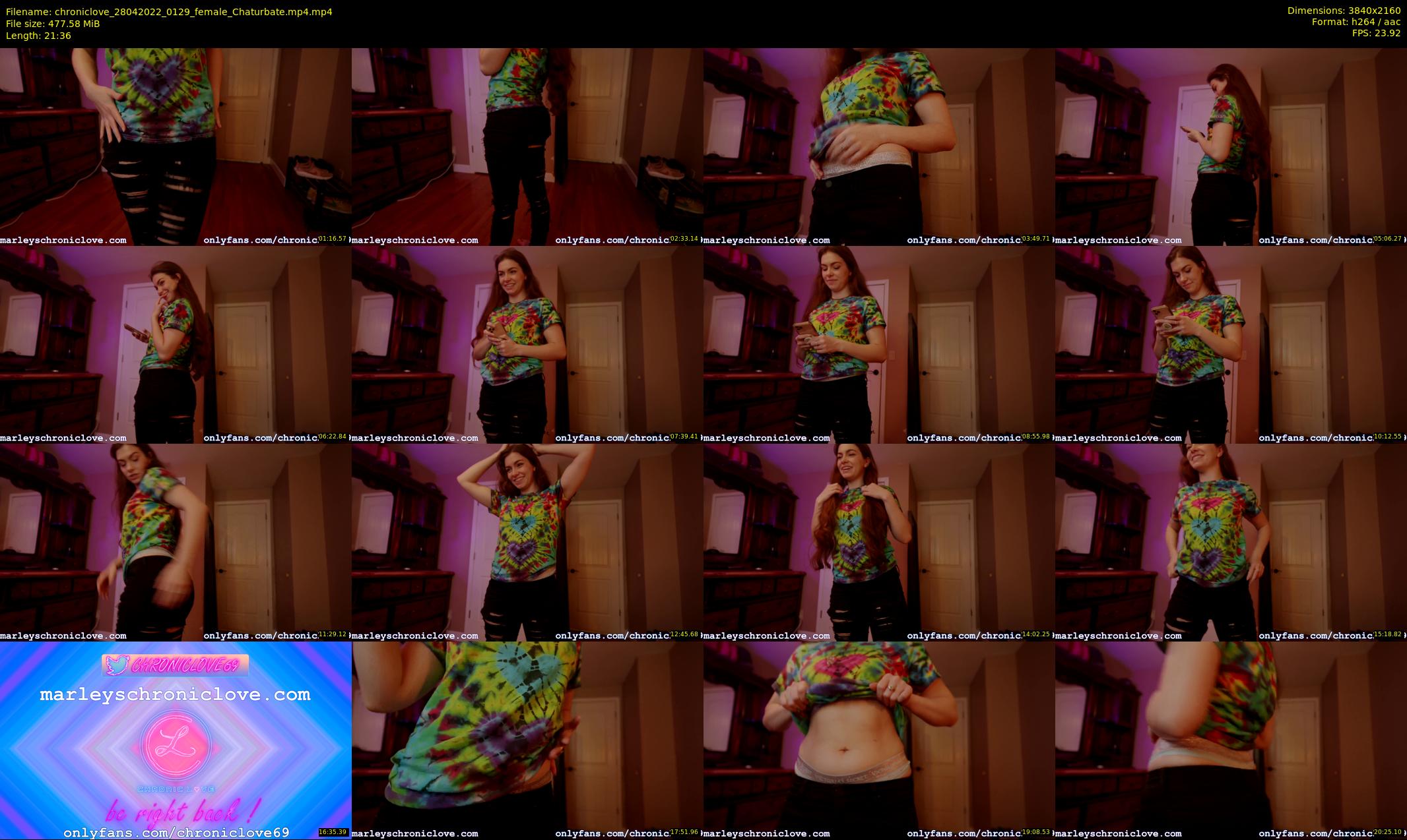 chroniclove — 22 minute Chaturbate female cam show recording, 4K, Apr 28, 2022