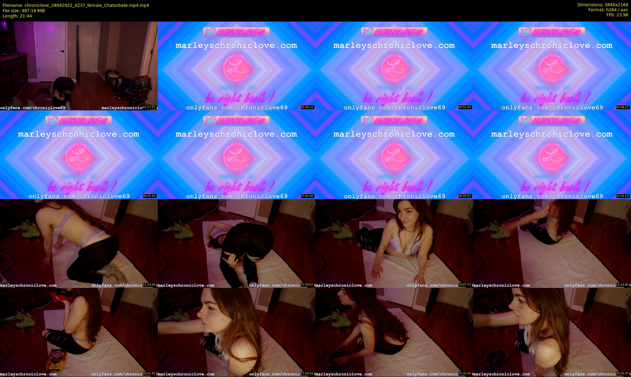 chroniclove — 22 minute Chaturbate female cam show recording, 4K, Apr 28, 2022