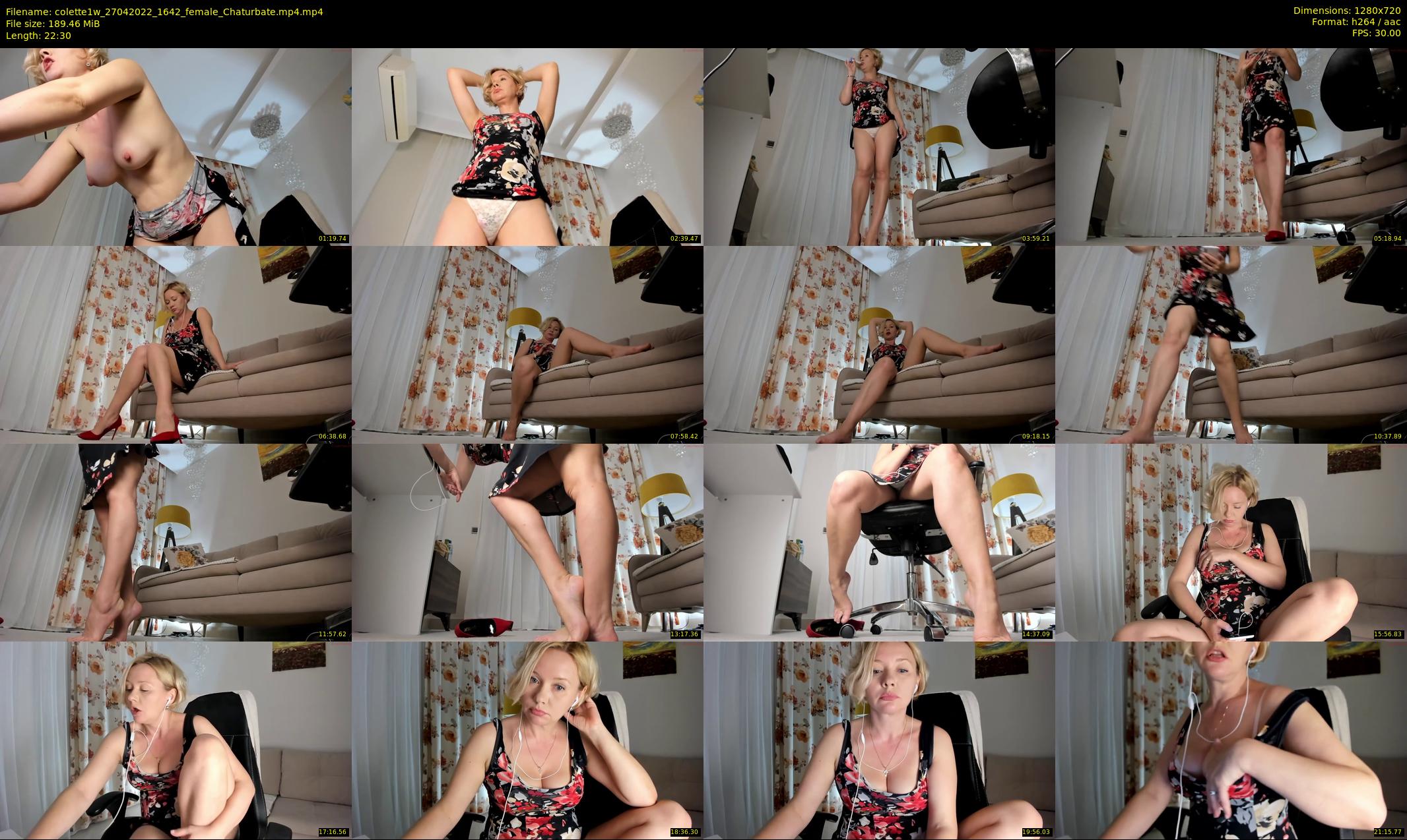colette1w — 23 minute Chaturbate female cam show recording, 720p, Apr 27, 2022