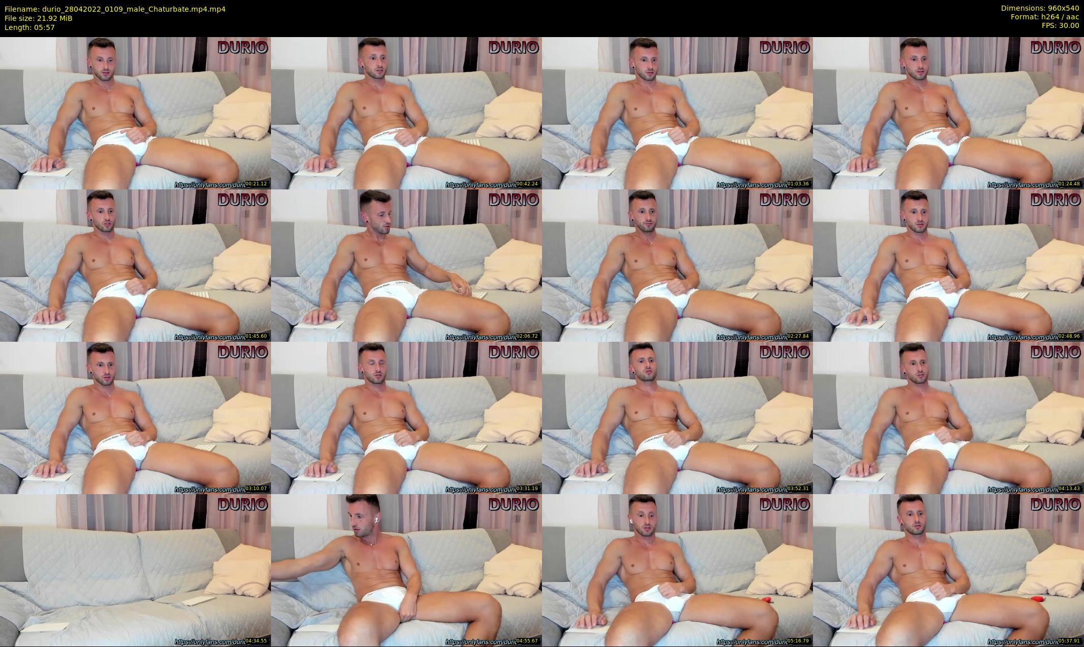 durio — 6 minute Chaturbate male cam show recording, 480p, Apr 28, 2022