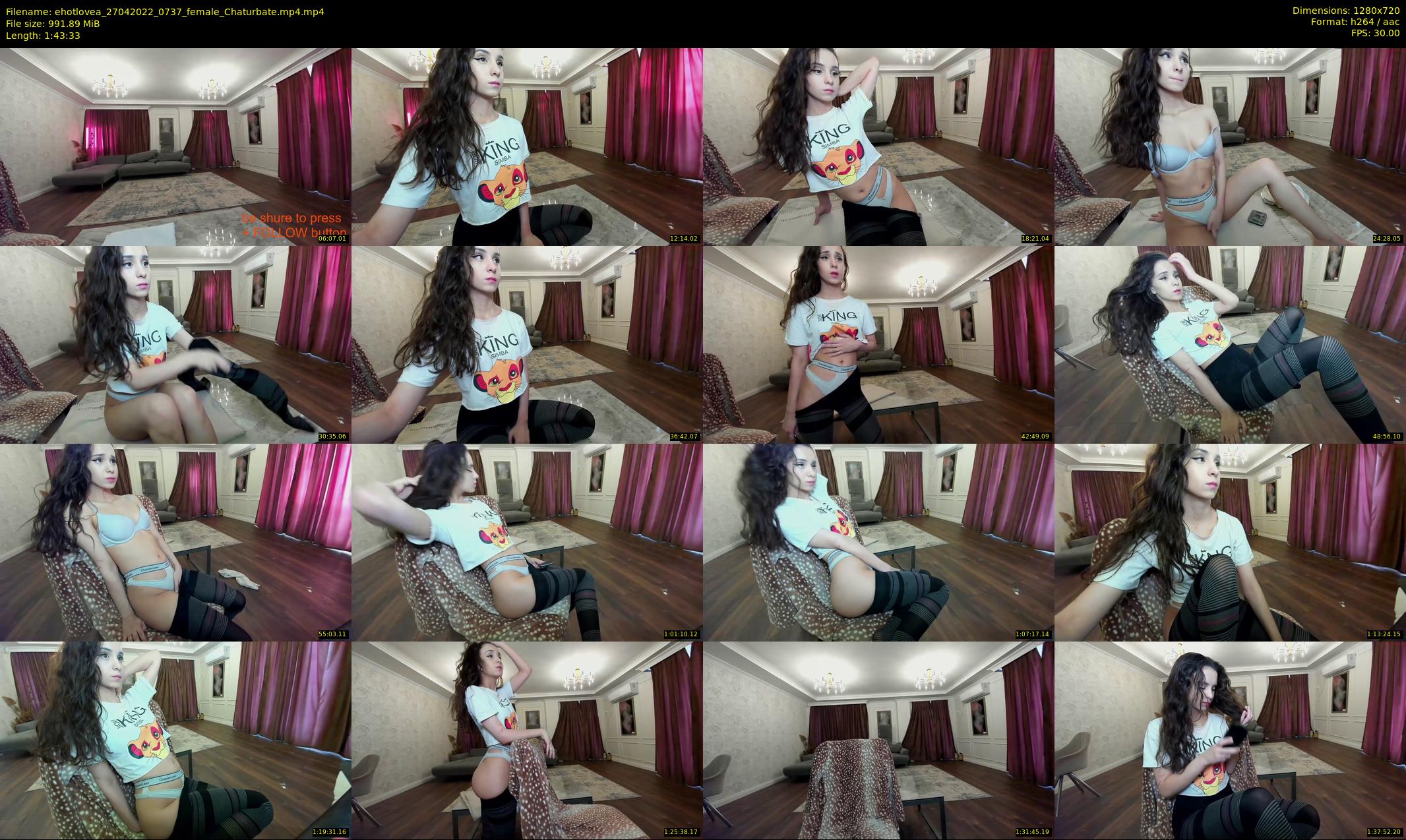 ehotlovea — 104 minute Chaturbate female cam show recording, 720p, Apr 27, 2022