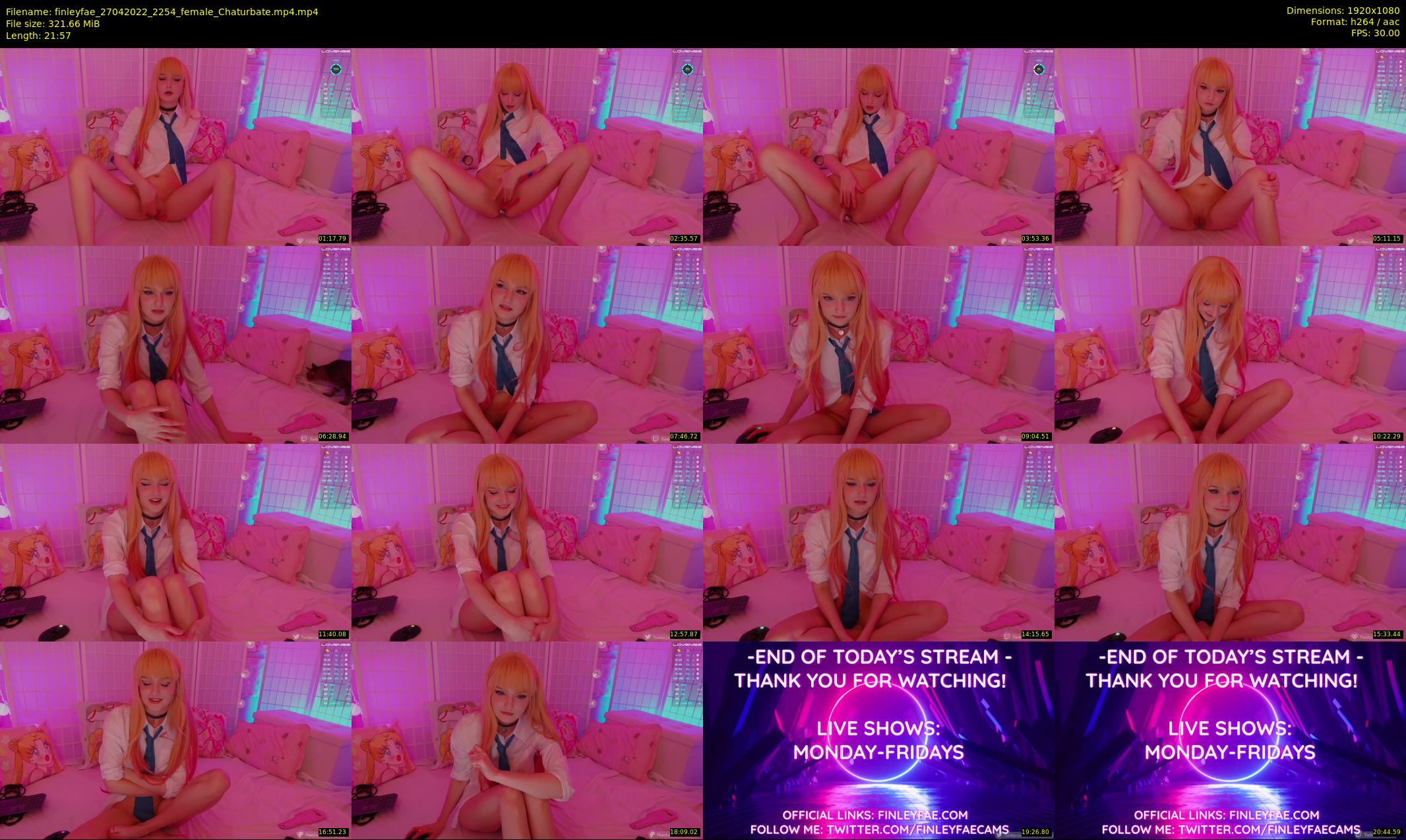 finleyfae — 22 minute Chaturbate female cam show recording, 1080p, Apr 27, 2022