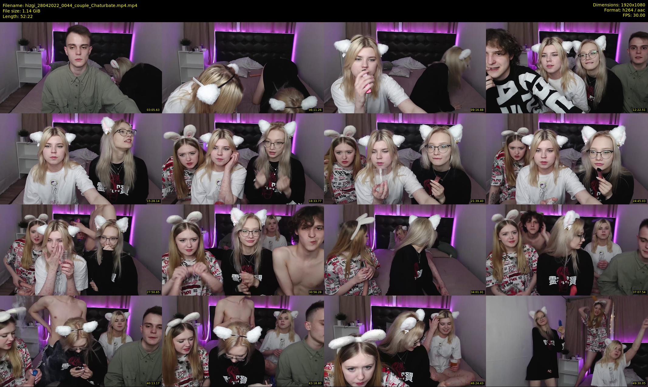 hizgi — 53 minute Chaturbate couple cam show recording, 1080p, Apr 28, 2022