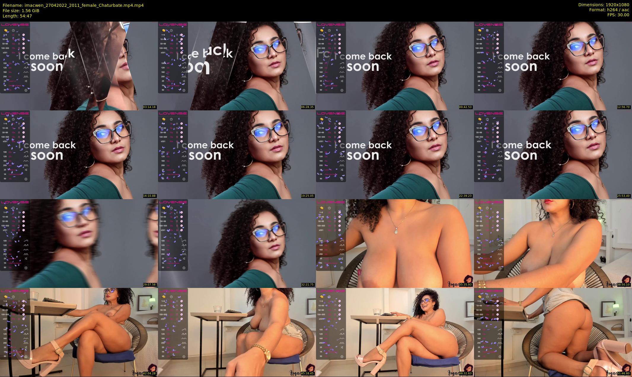 imacwen — 55 minute Chaturbate female cam show recording, 1080p, Apr 27, 2022