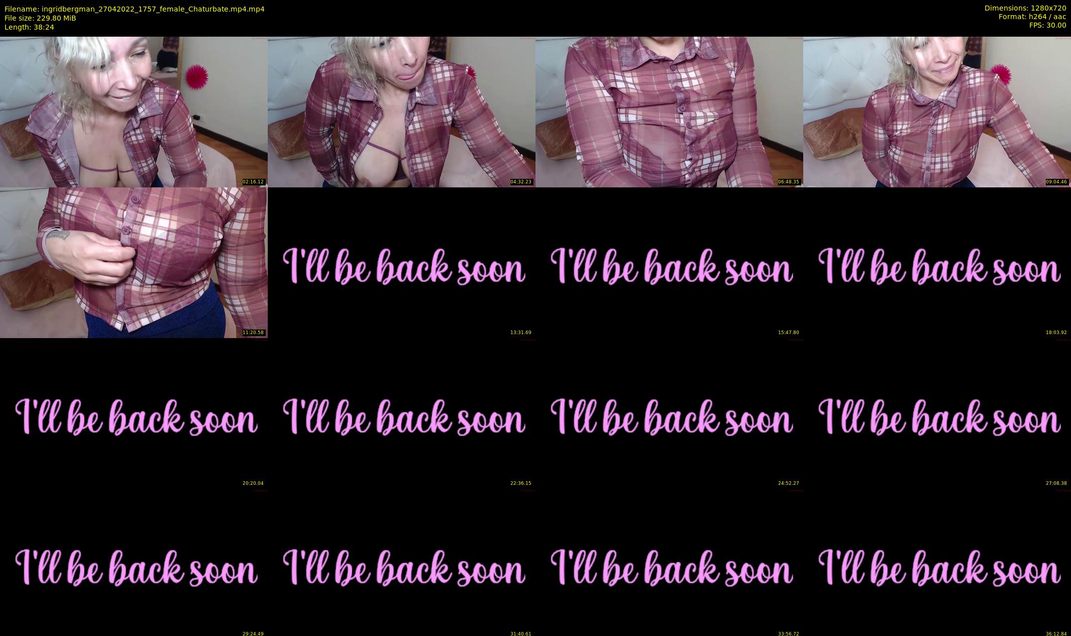 ingridbergman — 39 minute Chaturbate female cam show recording, 720p, Apr 27, 2022