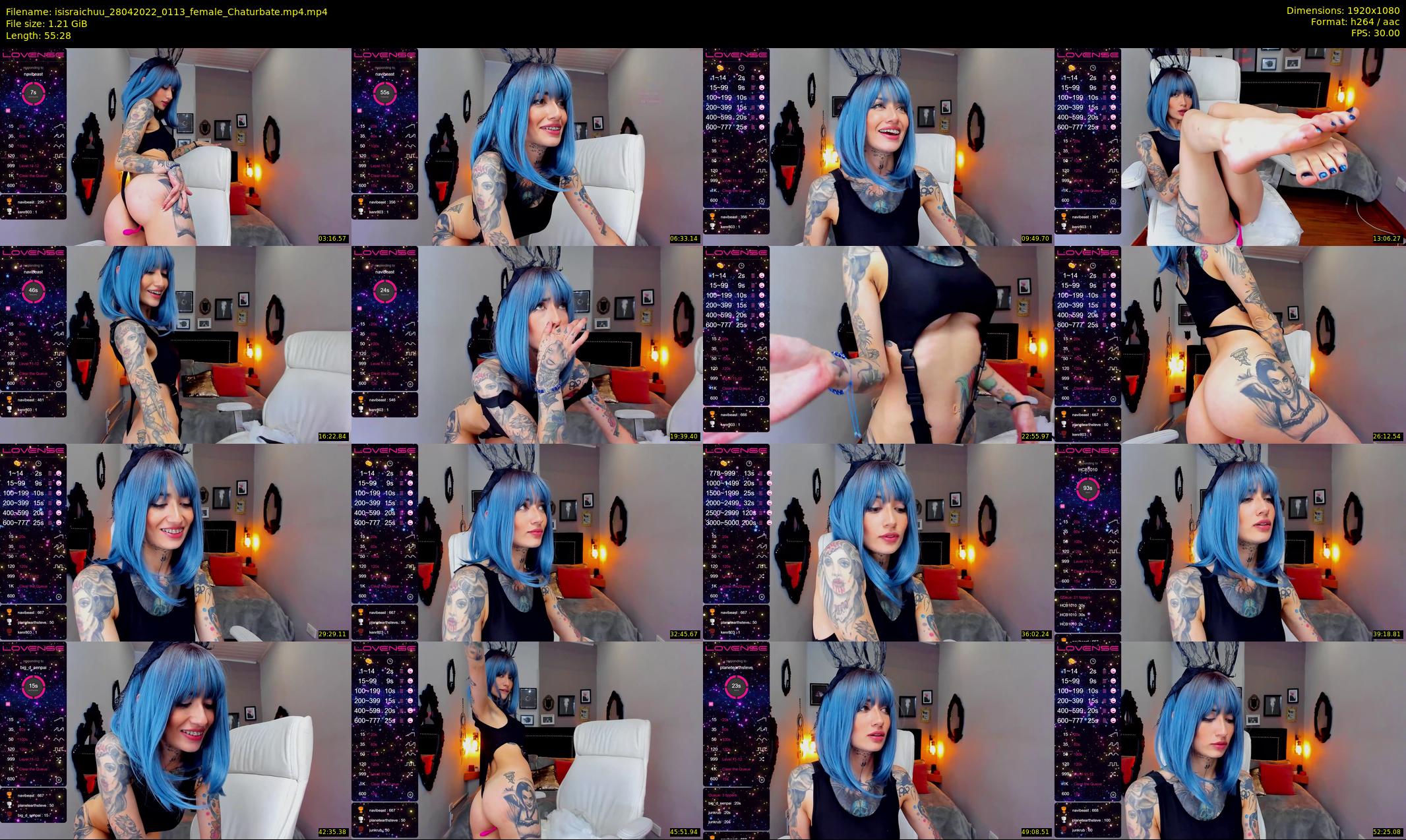 isisraichuu — 56 minute Chaturbate female cam show recording, 1080p, Apr 28, 2022